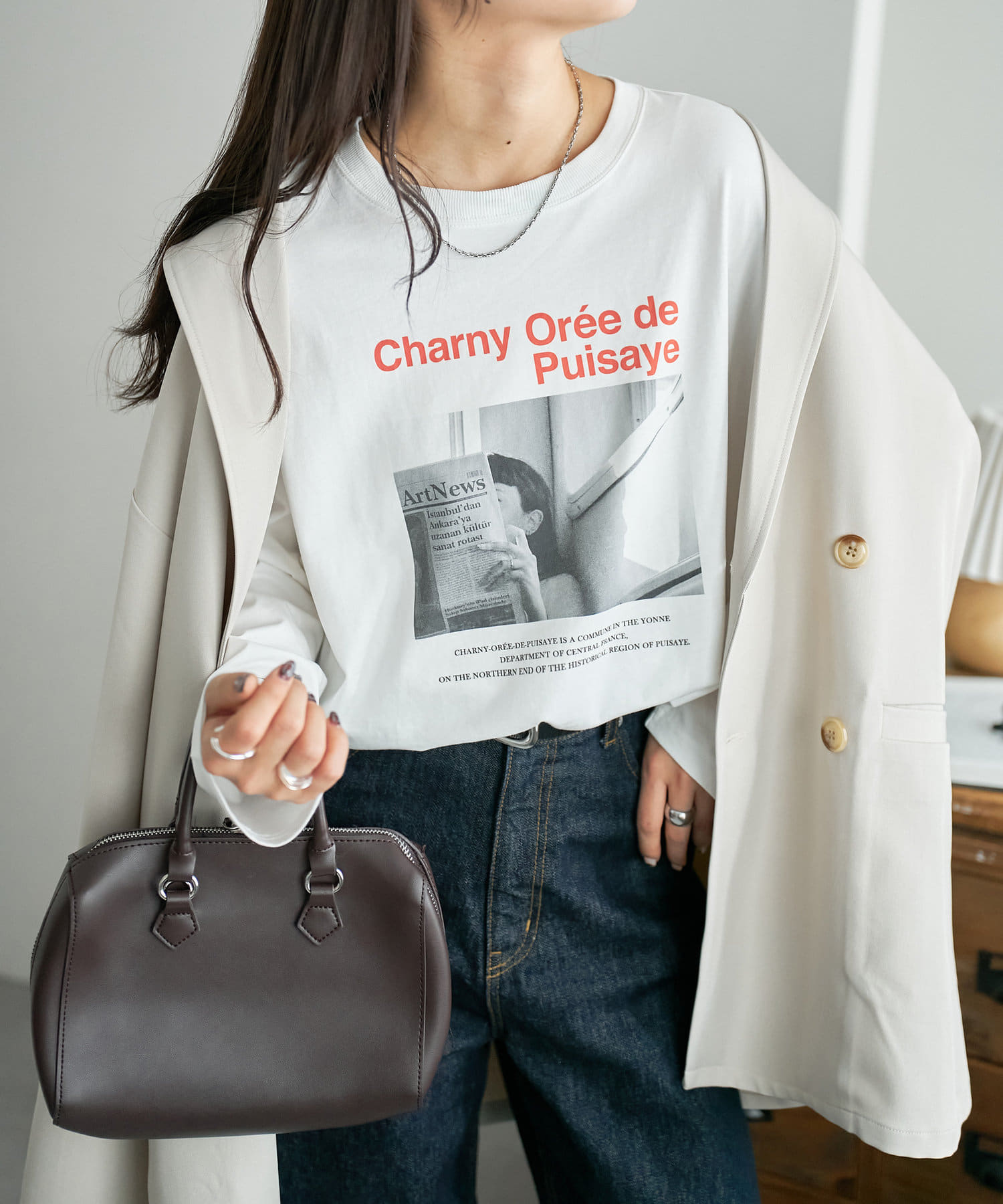 新作モデル Discoat] [ディスコート] WEB限定フォトプリントロンT 服＆ファッション小物