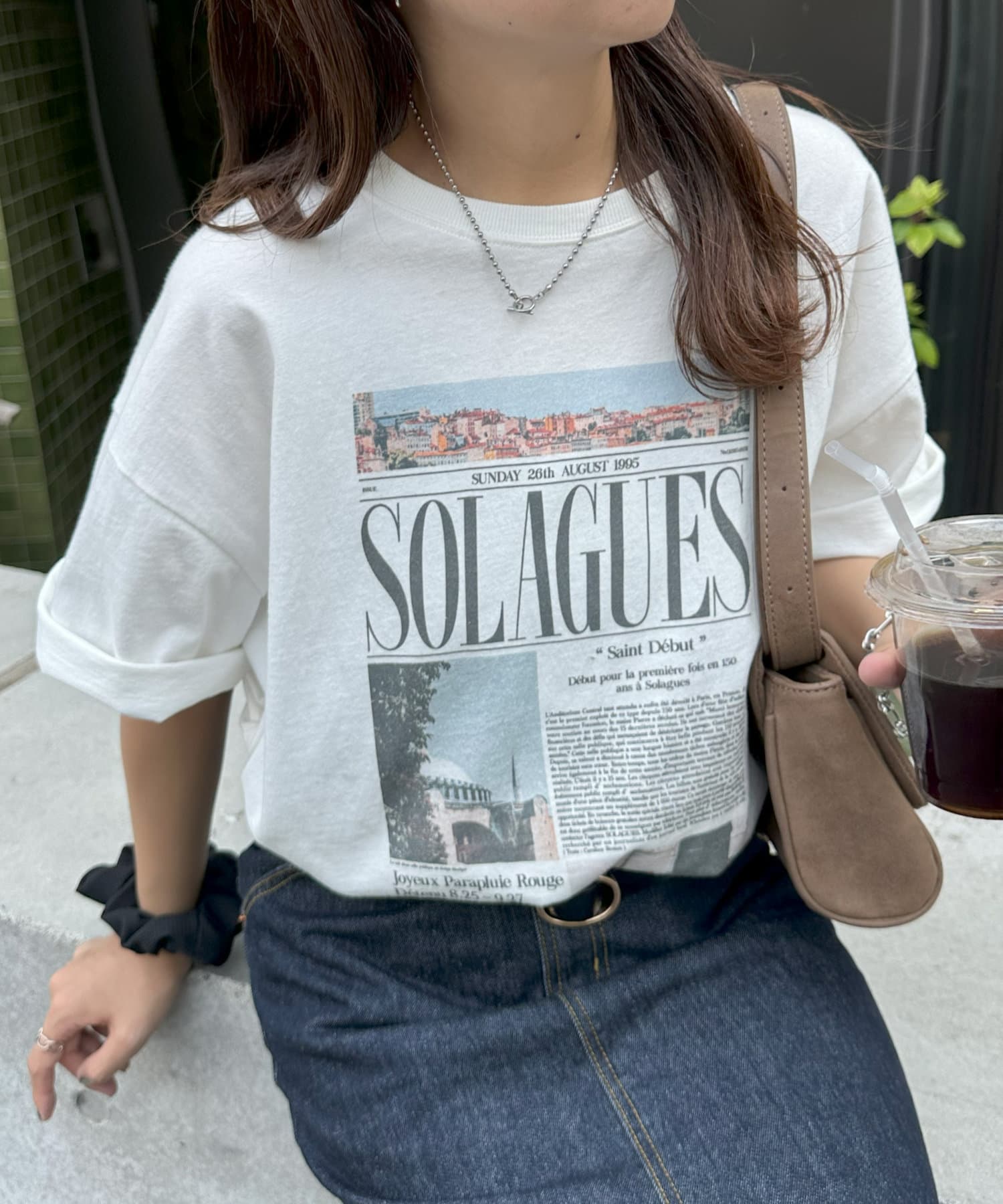 ユニセックス】アソートニュースペーパーグラフィックTシャツ