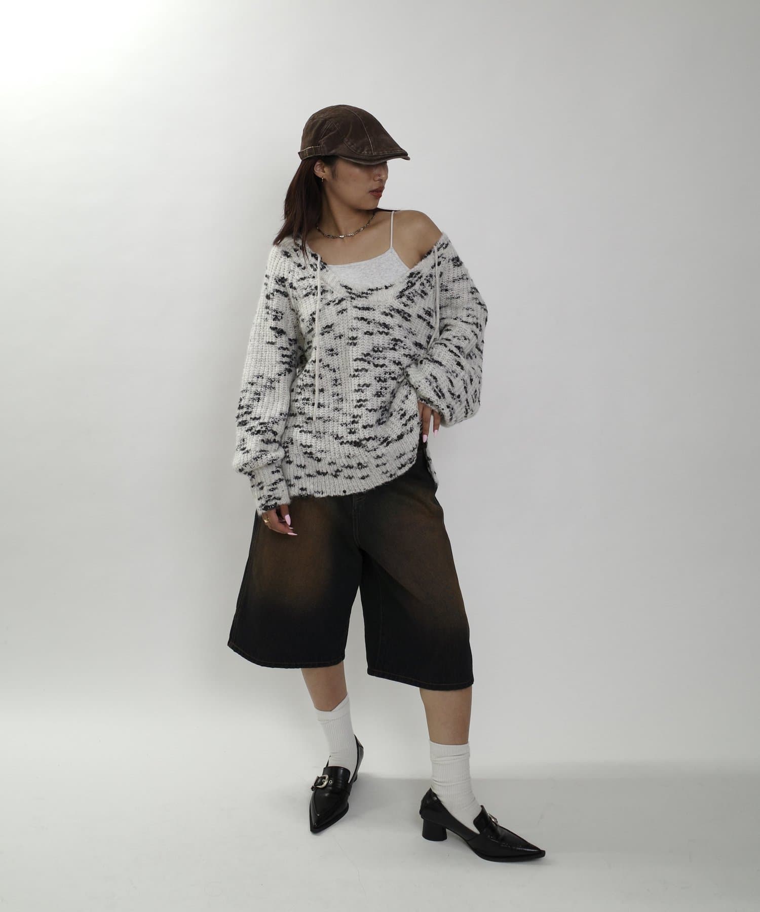 USA WOOL MIX｣Vネックニット(M ブラック): トップス｜Right-on
