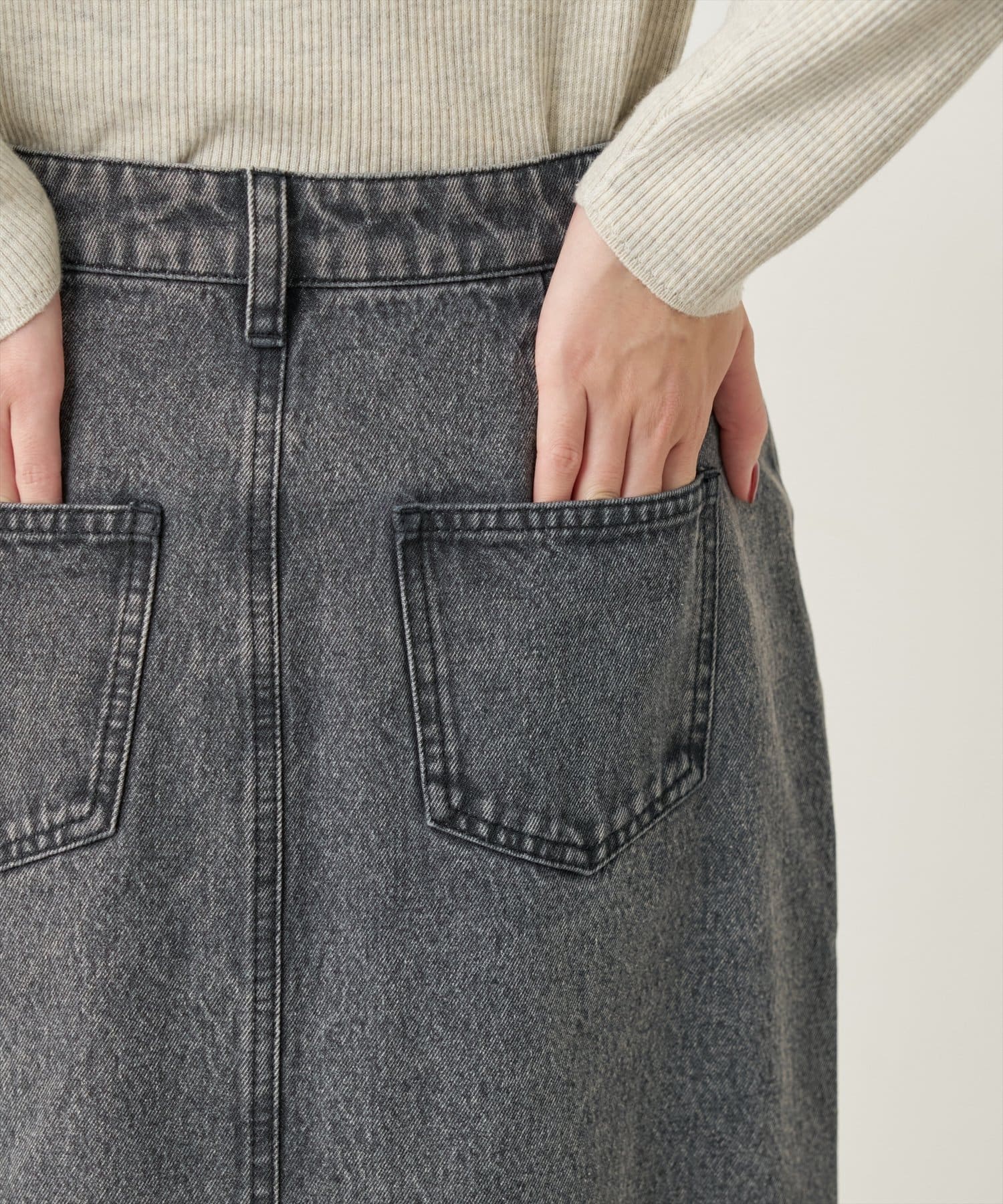 NICE CLAUP / OLIVE des OLIVE OUTLET(ナイスクラップ  / オリーブ デ オリーブ アウトレット) 【natural couture】デニムストレートスカート