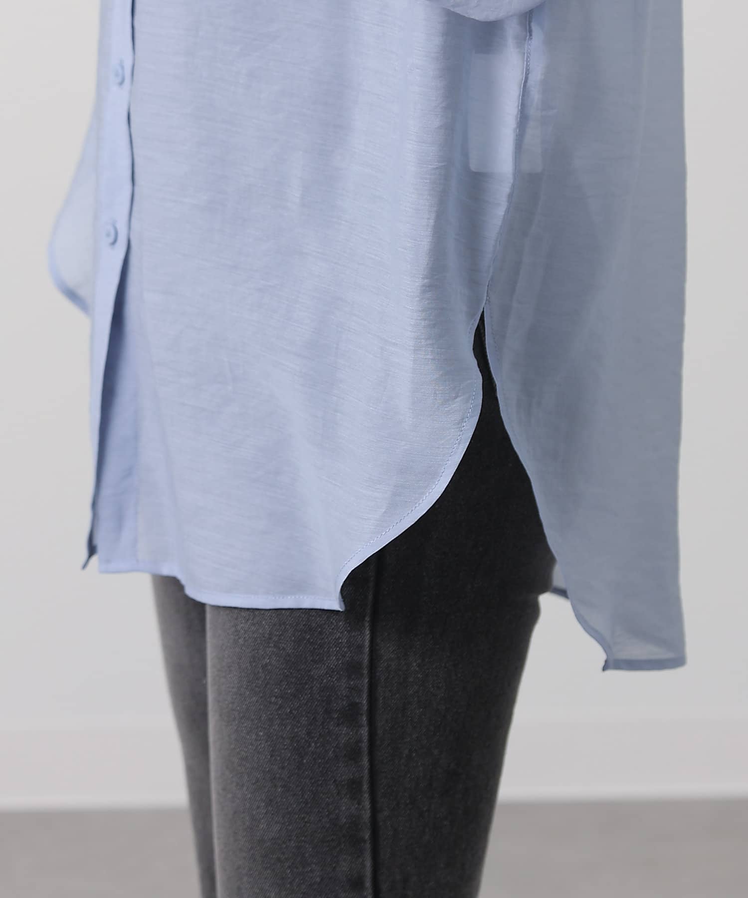 COLONY 2139(コロニー トゥーワンスリーナイン) 【リバイバル】シアーバンドカラー長袖シャツ