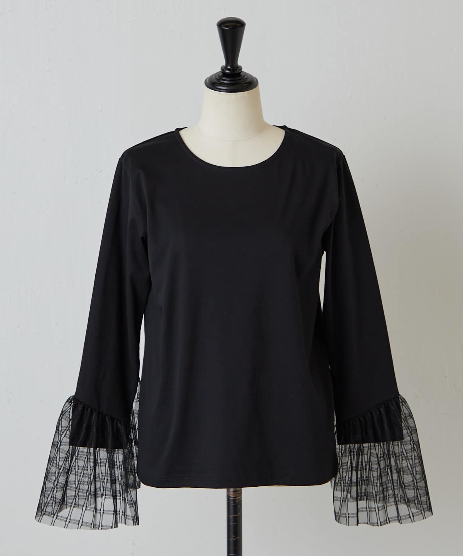 BEARDSLEY(ビアズリー) チェックチュールスリーブTシャツ
