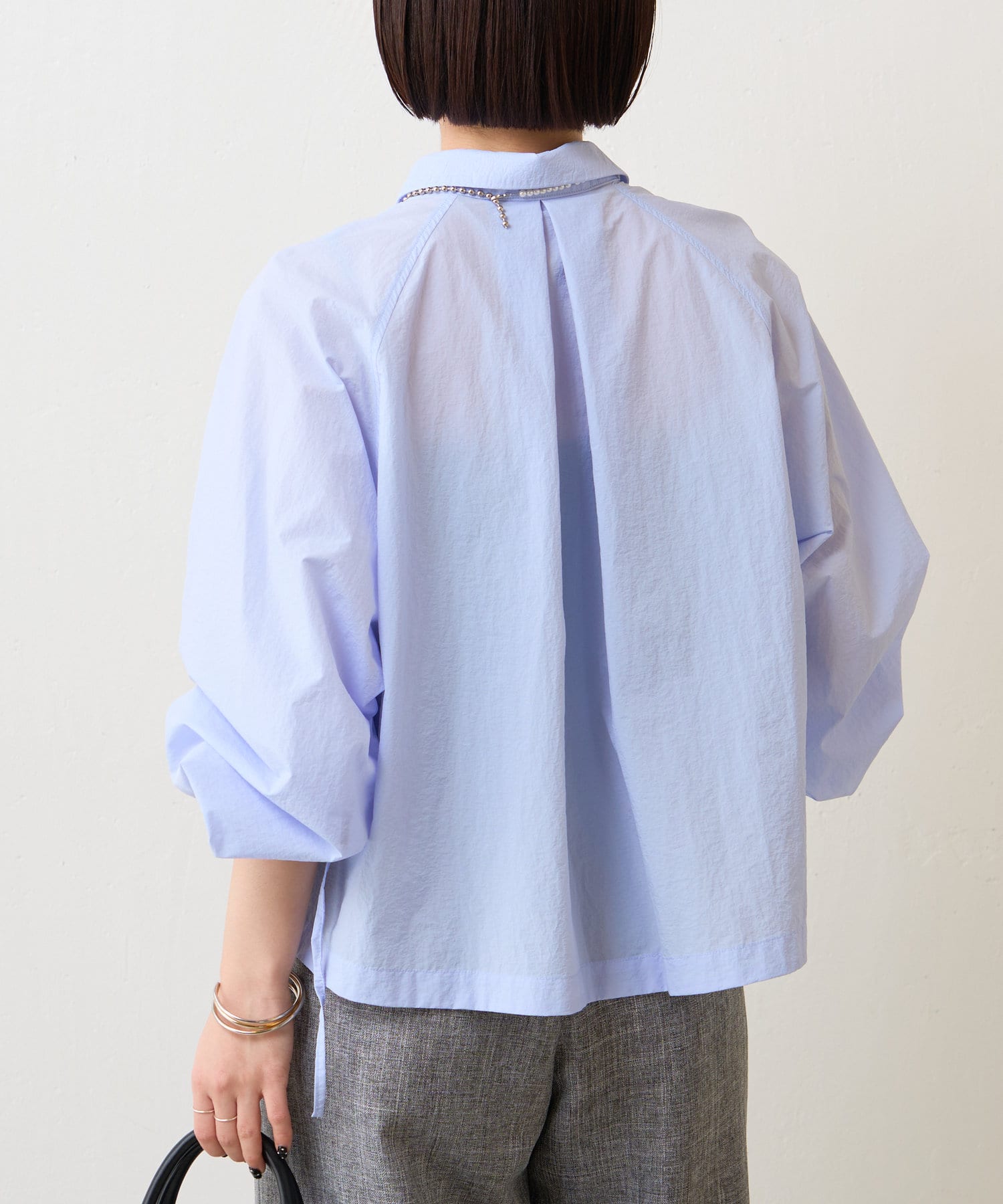 Jena　espace merveilleux(ジェナ　エスパスメルヴェイユ) ショート袖シャーリングシャツ