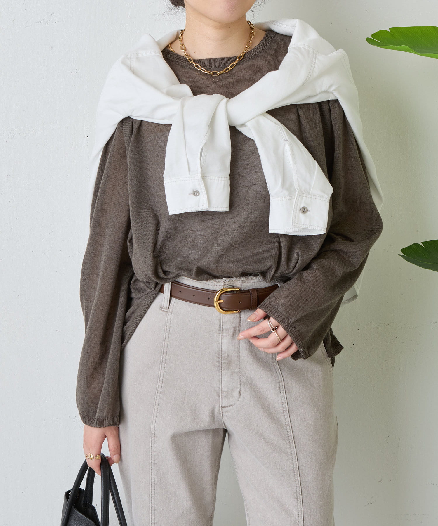 Jena　espace merveilleux(ジェナ　エスパスメルヴェイユ) リネンドルマンニット