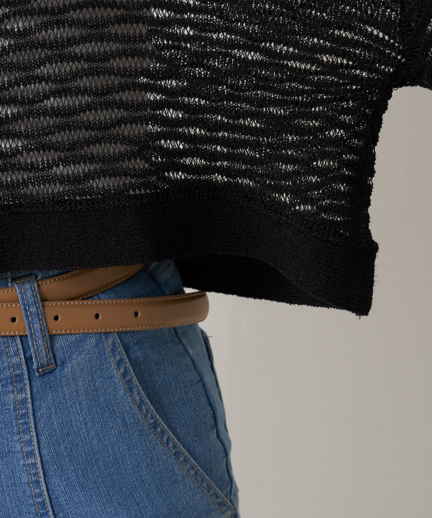 Jena　espace merveilleux(ジェナ　エスパスメルヴェイユ) テープヤーンショートニット