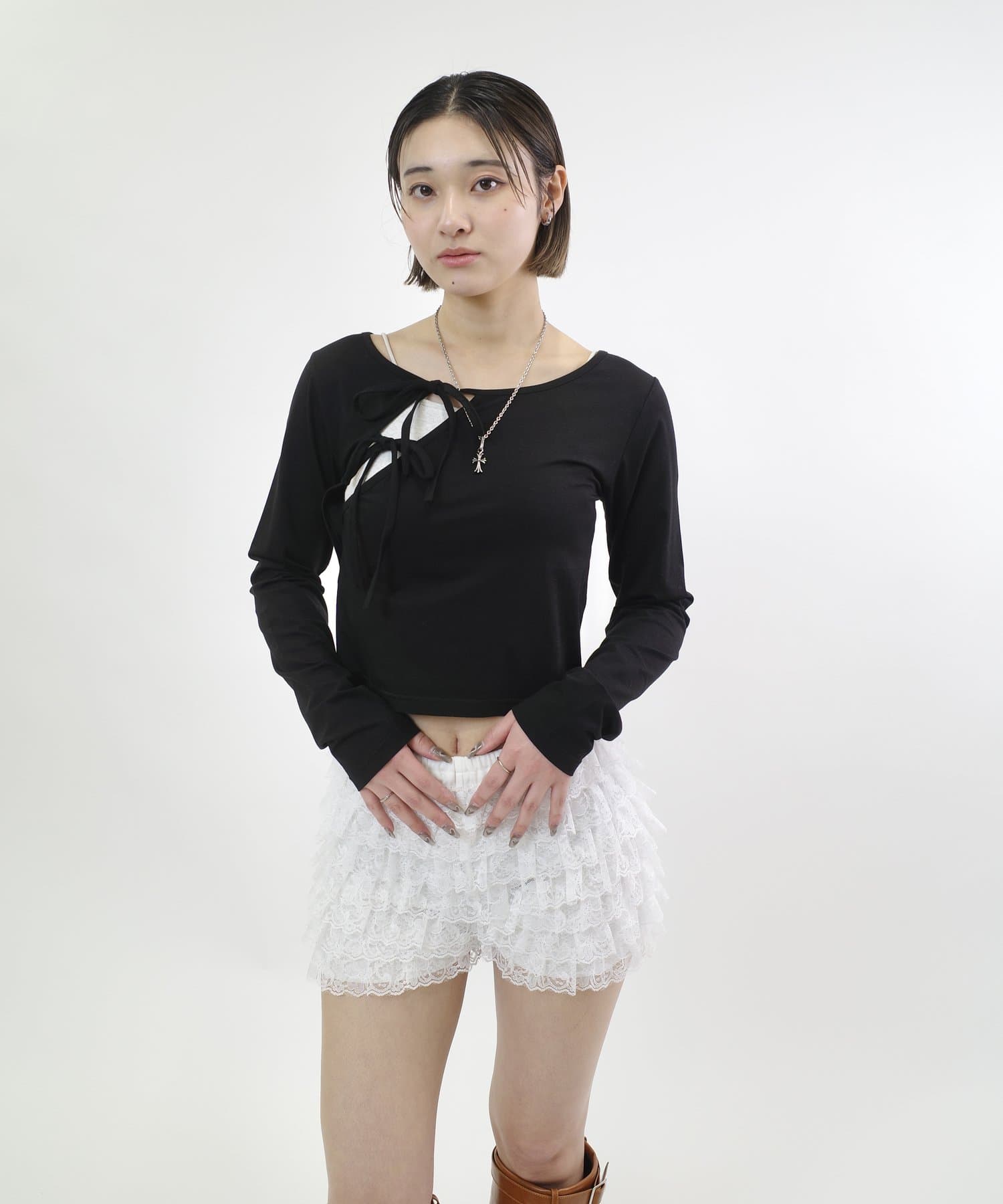 who's who gallery シャツ リボントップス レディース リボンデザイントップス | WHO'S WHO gallery(フーズフー