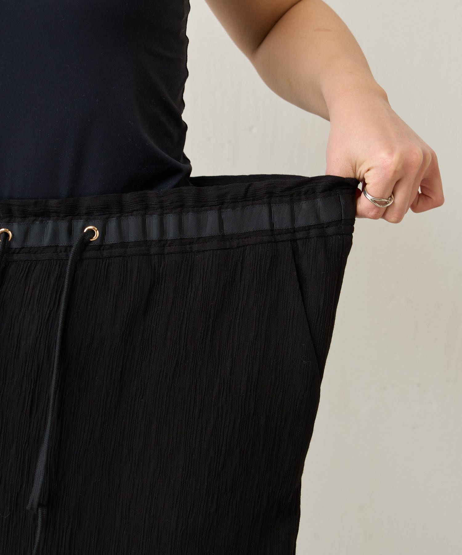 Jena　espace merveilleux(ジェナ　エスパスメルヴェイユ) ウエストテープワッシャースカート