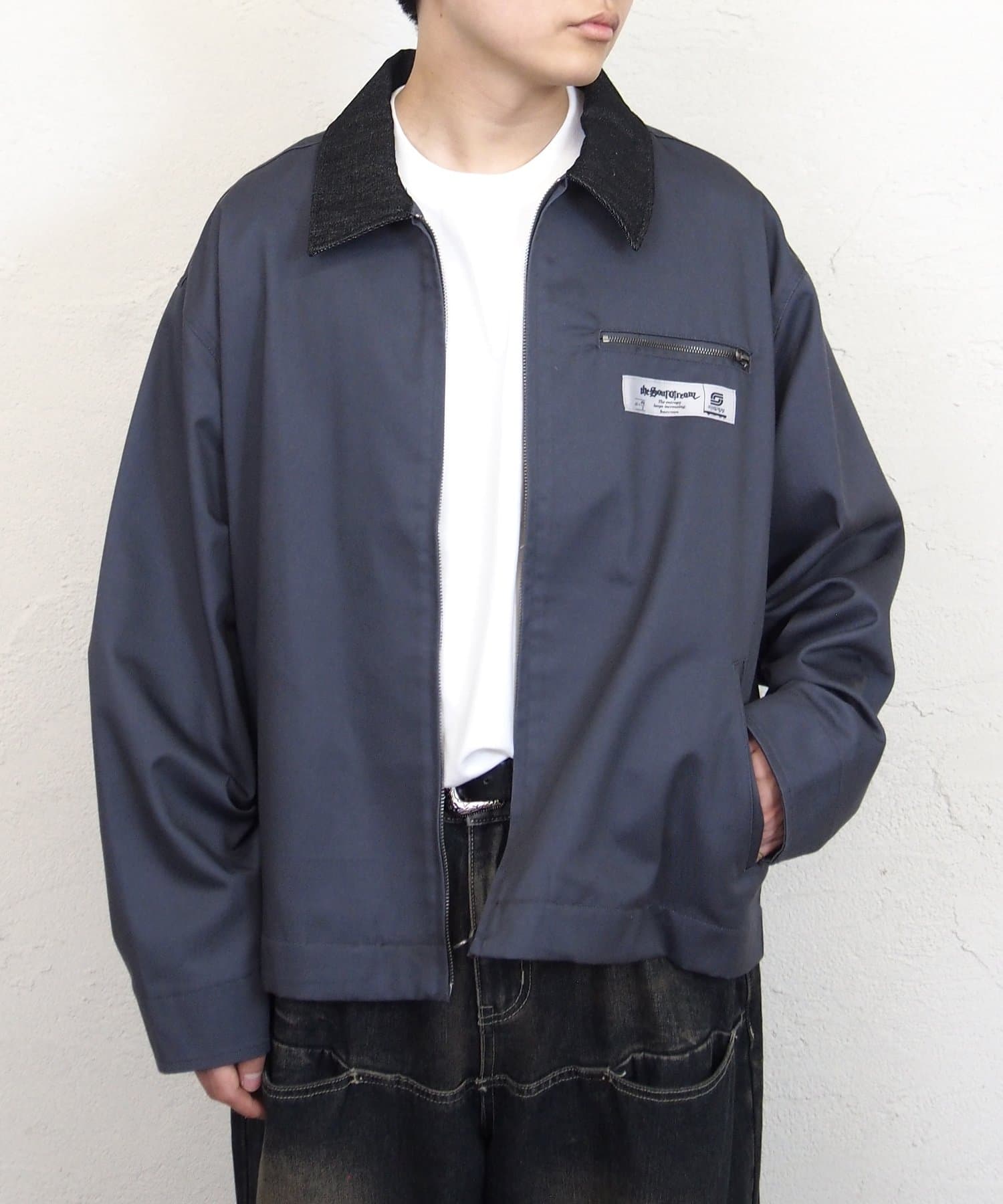 WHO’S WHO gallery(フーズフーギャラリー) セットアップ対応【Sourcream/サワークリーム】ツイルジップブルゾン