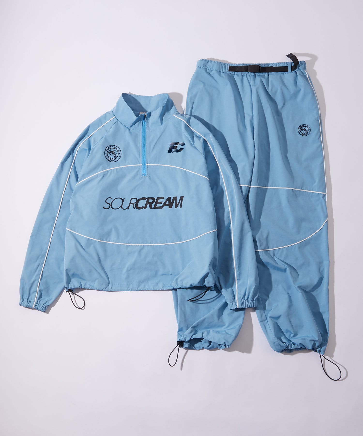 WHO’S WHO gallery(フーズフーギャラリー) 【Sourcreamサワークリーム】サッカーハーフジップブルゾン/セットアップ可