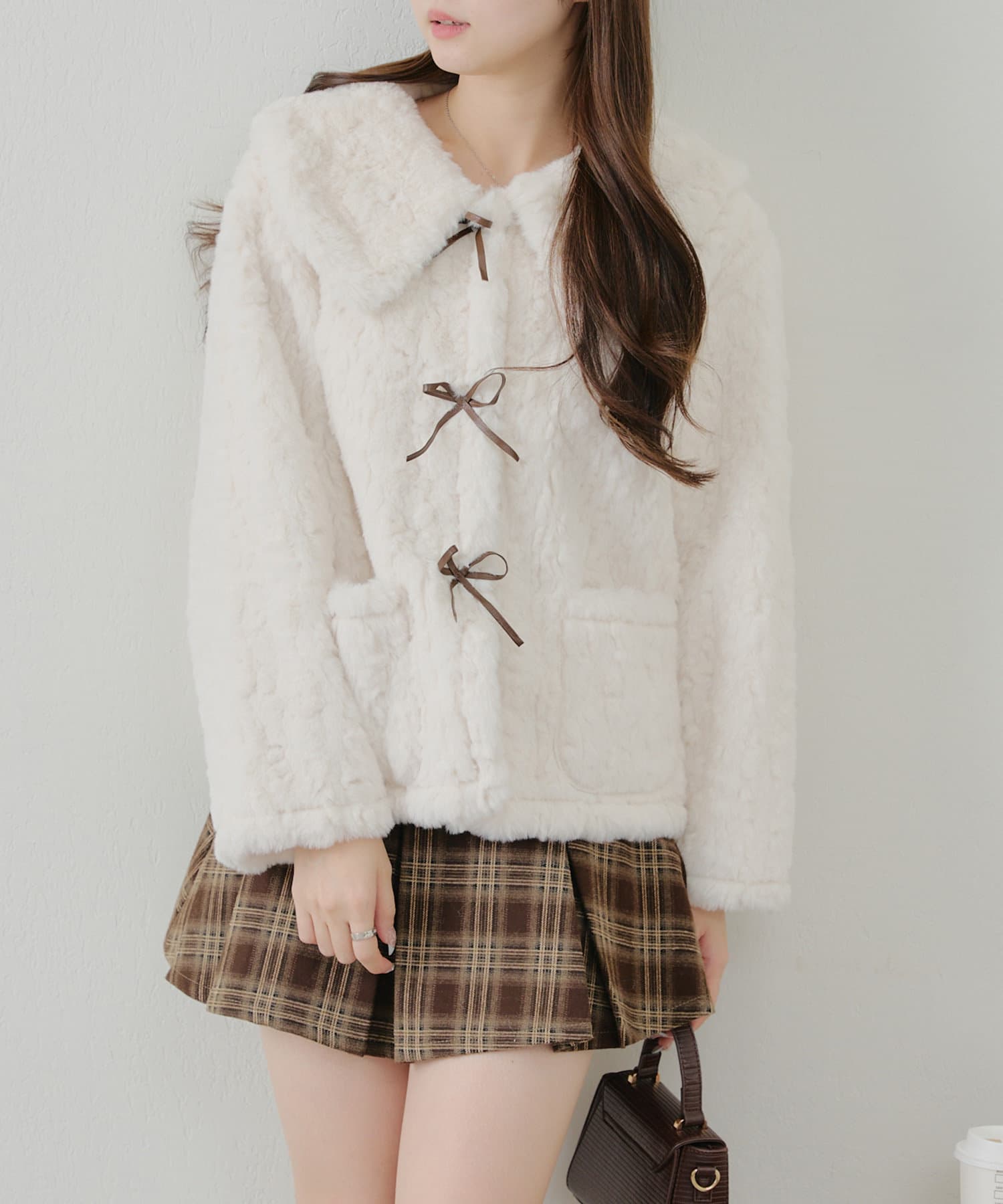 MARCHES】【インフルエンサー企画】リボンボアブルゾン | NICE CLAUP