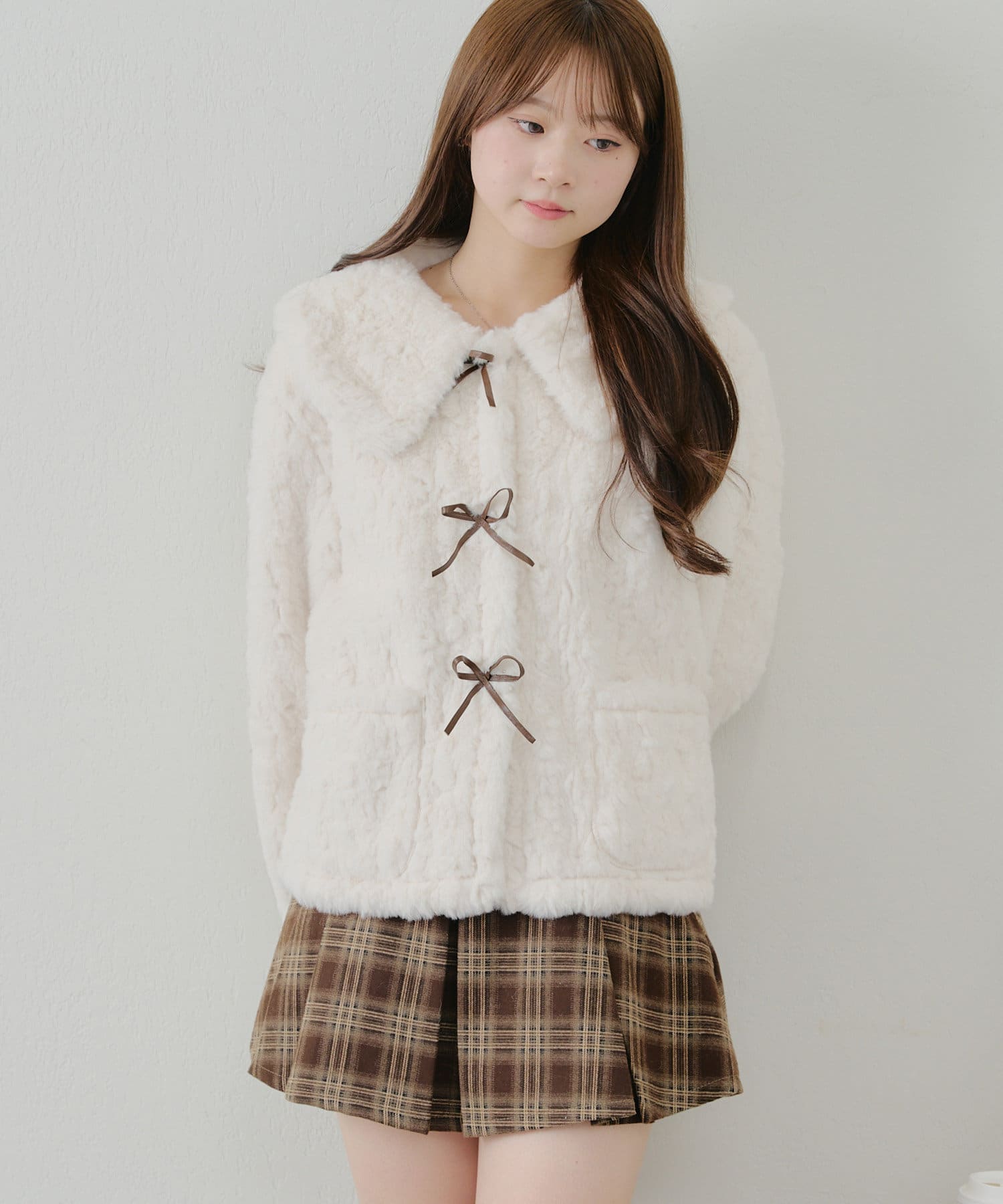 MARCHES】【インフルエンサー企画】リボンボアブルゾン | NICE CLAUP