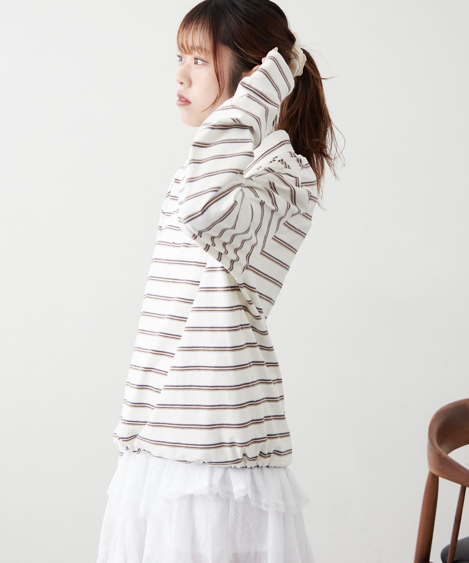 GALLARDAGALANTE◆ポロシャツ/--/--/WHT/ボーダー GALLARDAGALANTE(ガリャルダガランテ)｜ボーダースキッパー