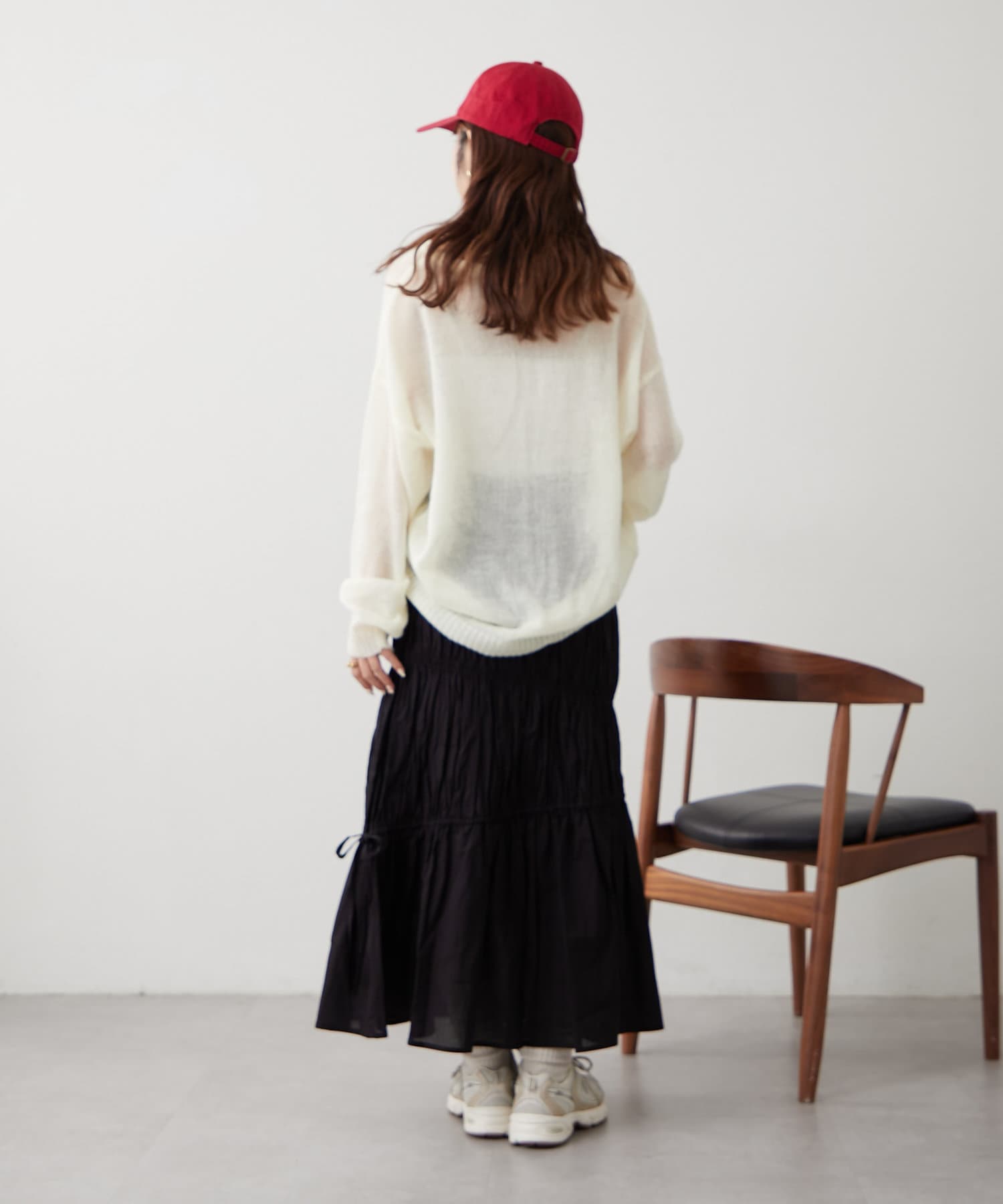 w closet(ダブルクローゼット) ワッシャーロングスカート