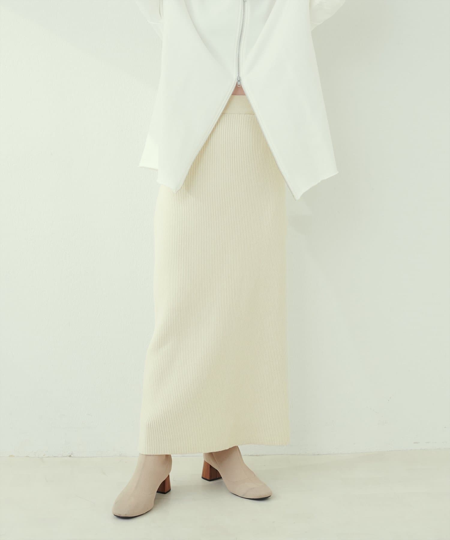 WEB限定】バックポケットリブタイトスカート | natural couture