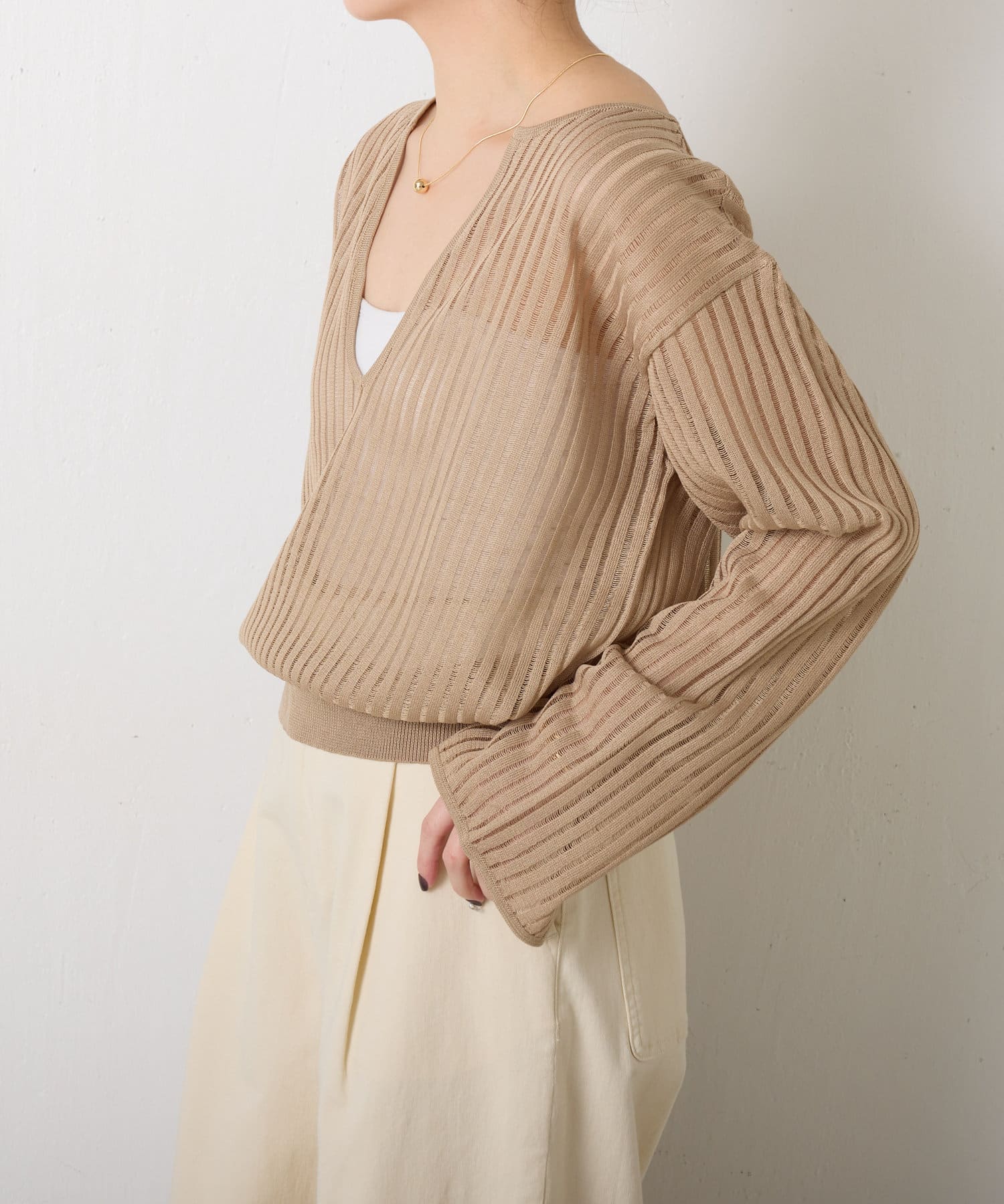 美品 ガリャルダガランテ キーネックラクーンニット ふわふわ柔らか