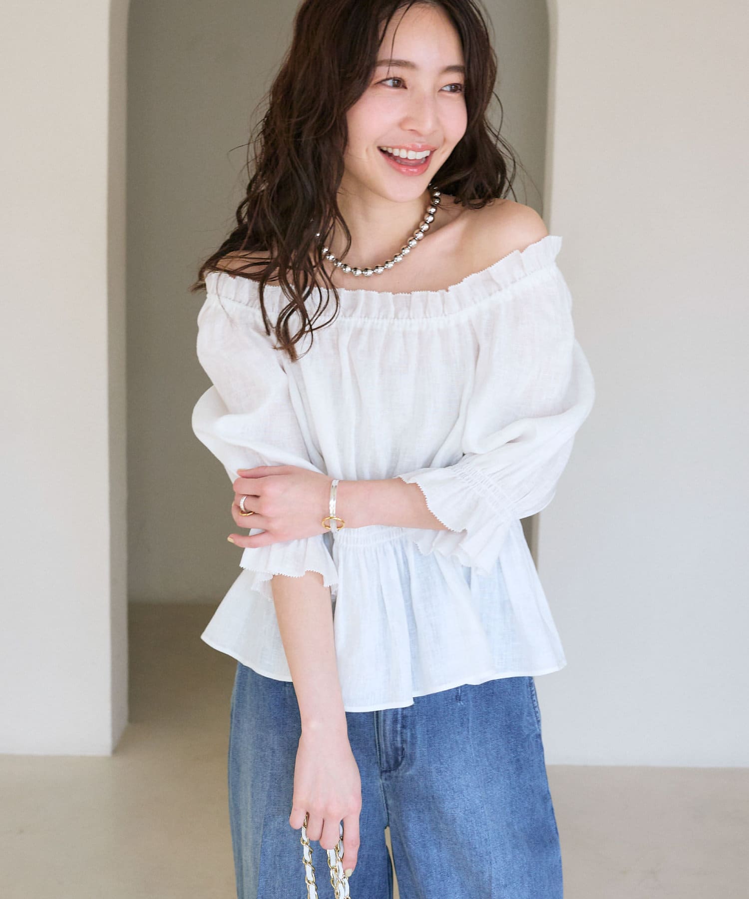 復刻・全骨格対応】シャーリングギャザーブラウス | La boutique