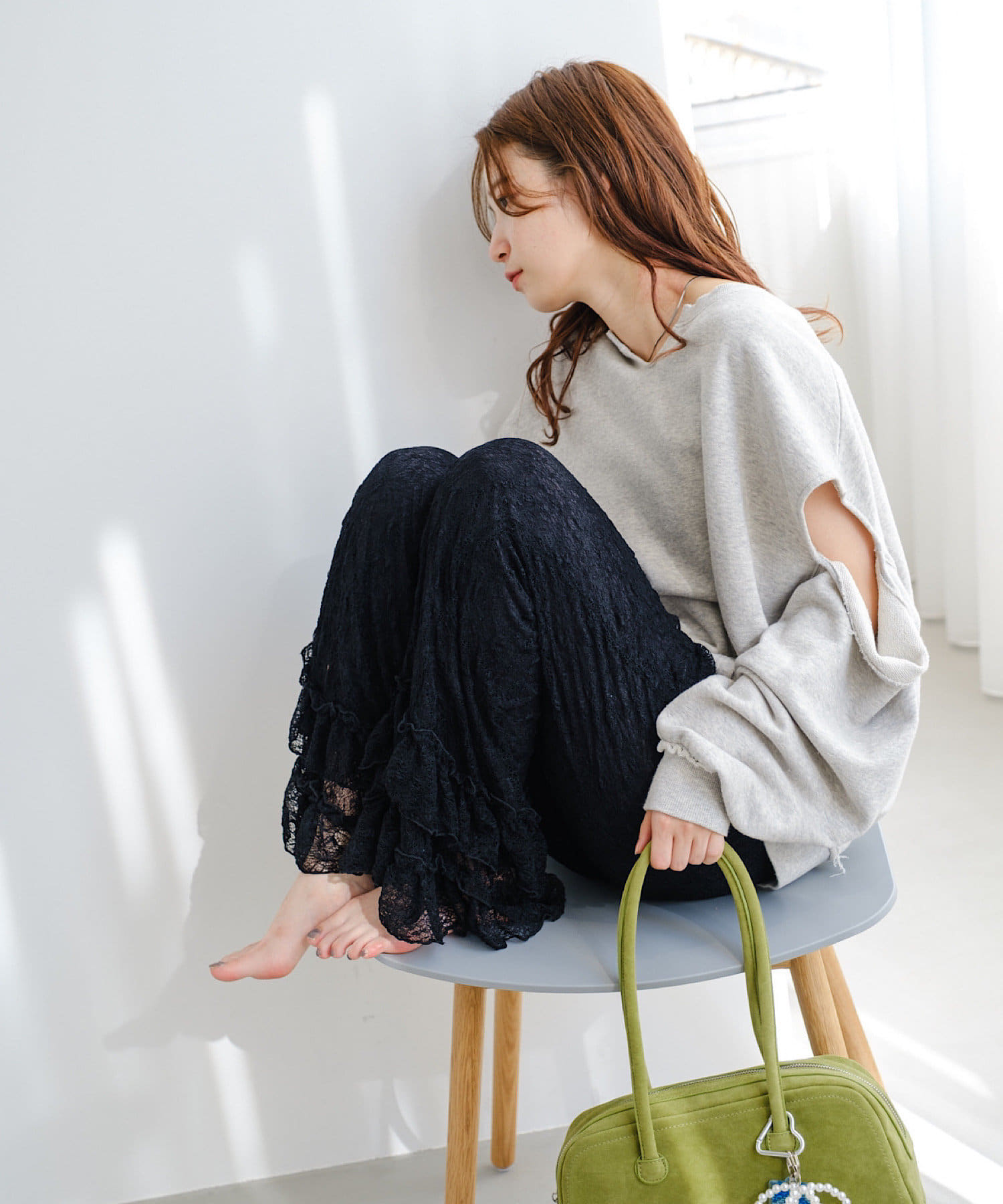 Kastane(カスタネ) 【再販売/新色追加】レースフリルパンツ