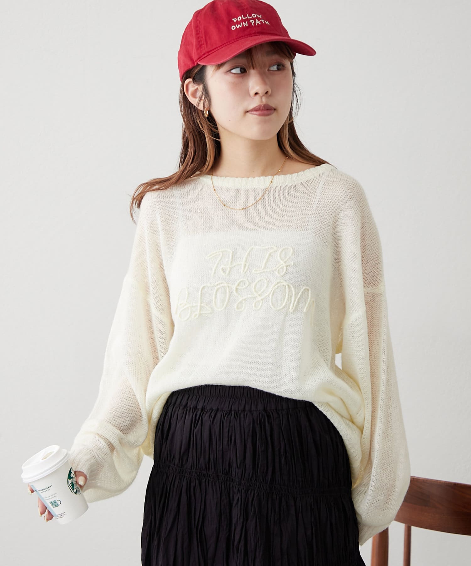 ちい様向け確認用【F】w closet ダブルクローゼット レディース ニット 3色展開】コード刺繍シアーニット | w closet(ダブル