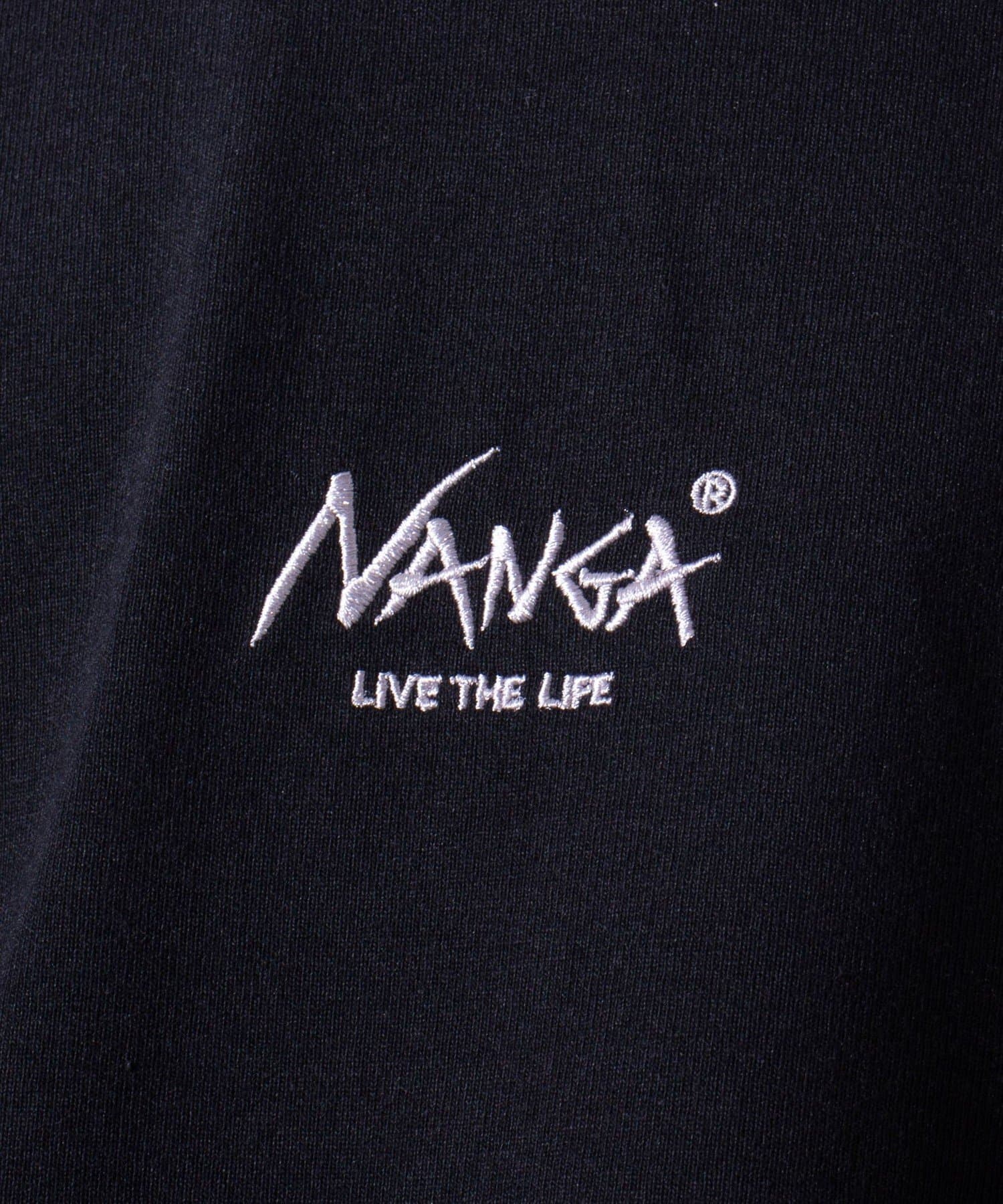 FREDY & GLOSTER(フレディ アンド グロスター) 【NANGA×GLOSTER】別注ボックスロゴ バックプリント ラグランTシャツ