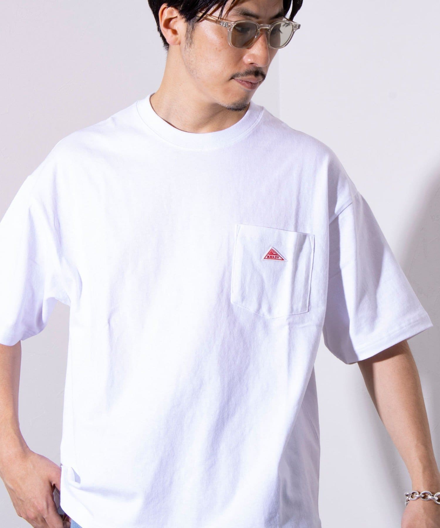 FREDY & GLOSTER(フレディ アンド グロスター) レディース 【KELTY×GLOSTER】別注ワンポイント ポケットTシャツ ワンポイント オフホワイト