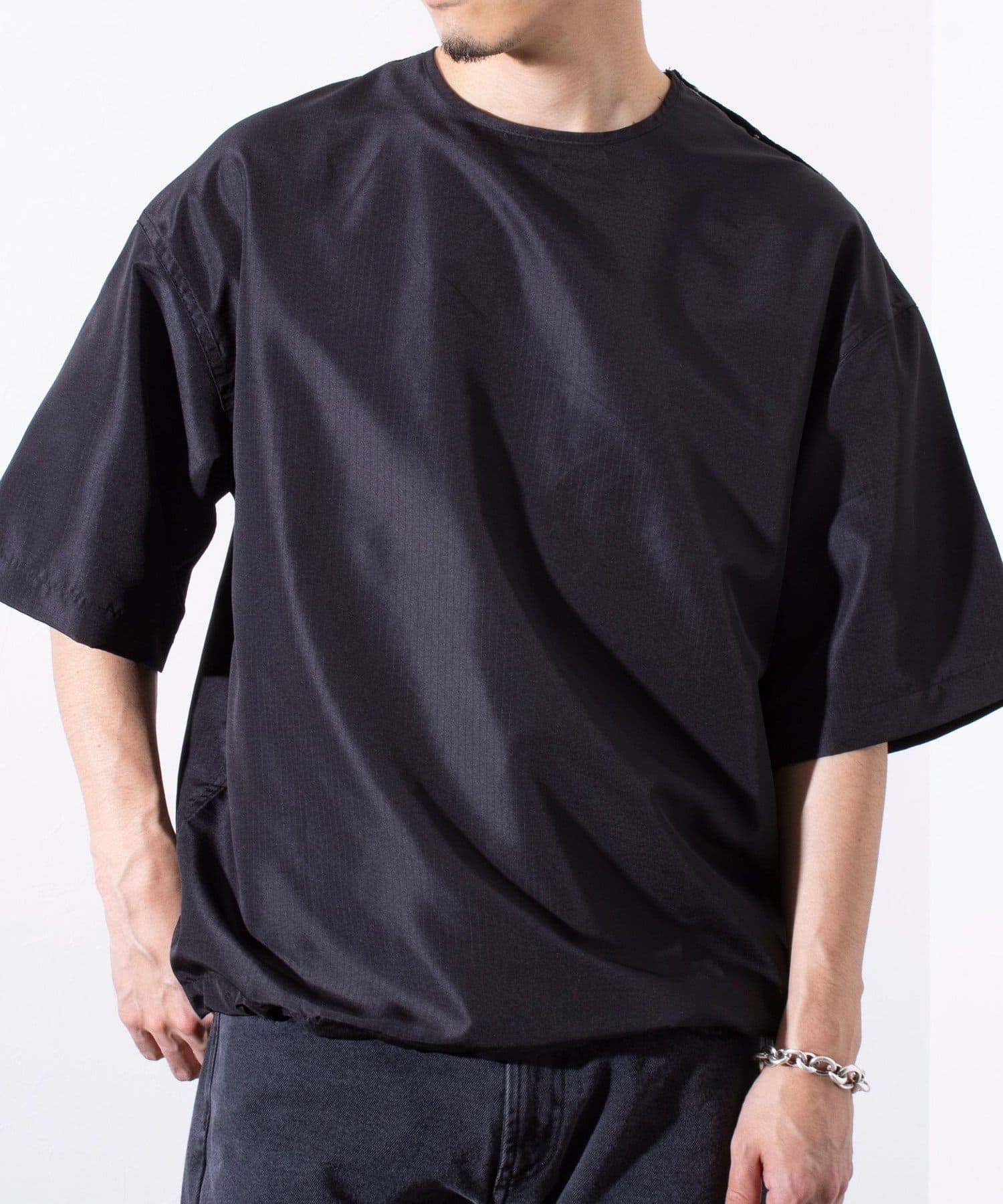 FREDY & GLOSTER(フレディ アンド グロスター) レディース 【TAION】GLOSTER別注 ミリタリー Ripstop 半袖Tシャツ ブラック