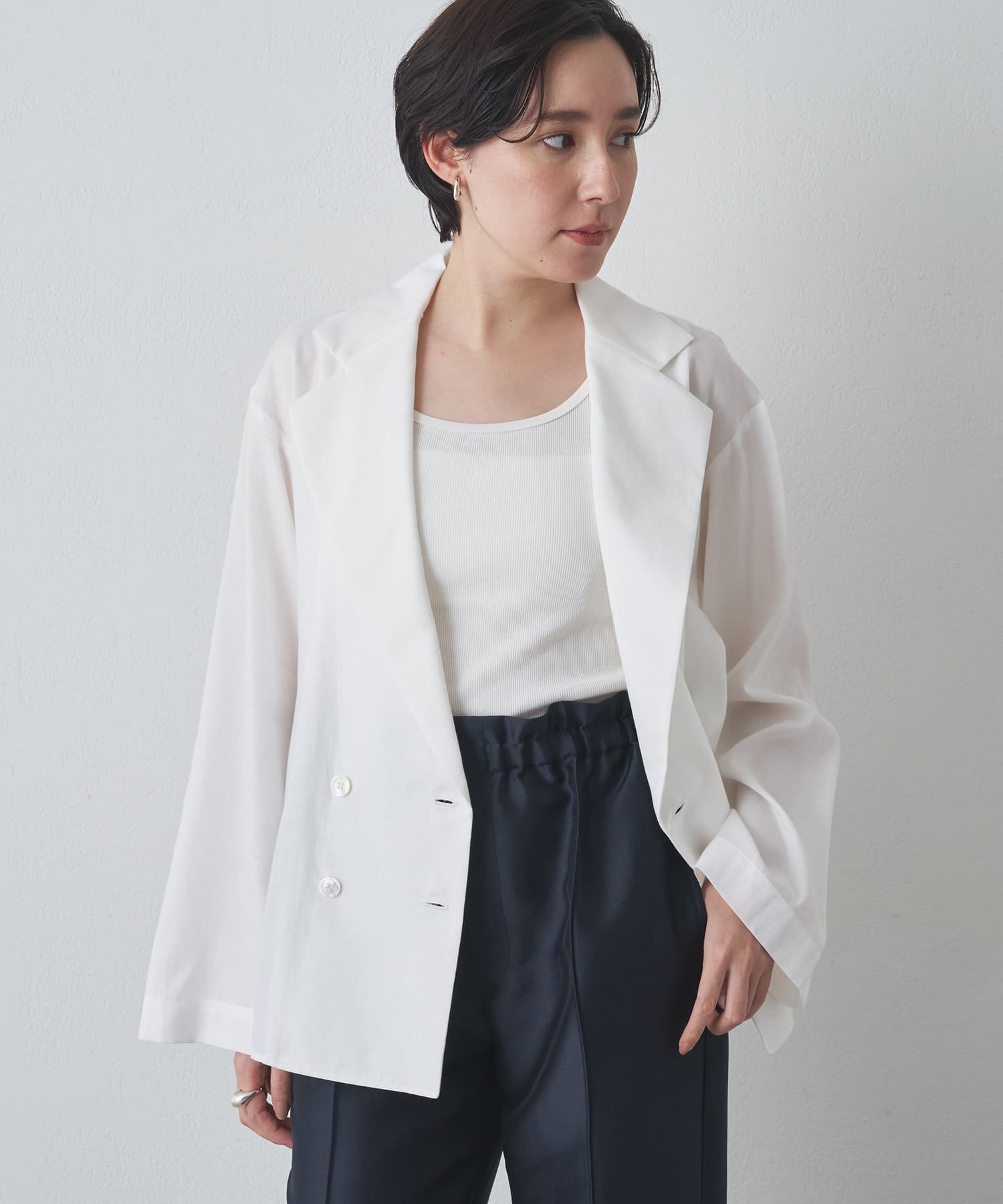 Drawing Numbers（ドローイング ナンバーズ）の「【Drawing Numbers】サテンボートブラウス（シャツ/ブラウス）」 - WEAR