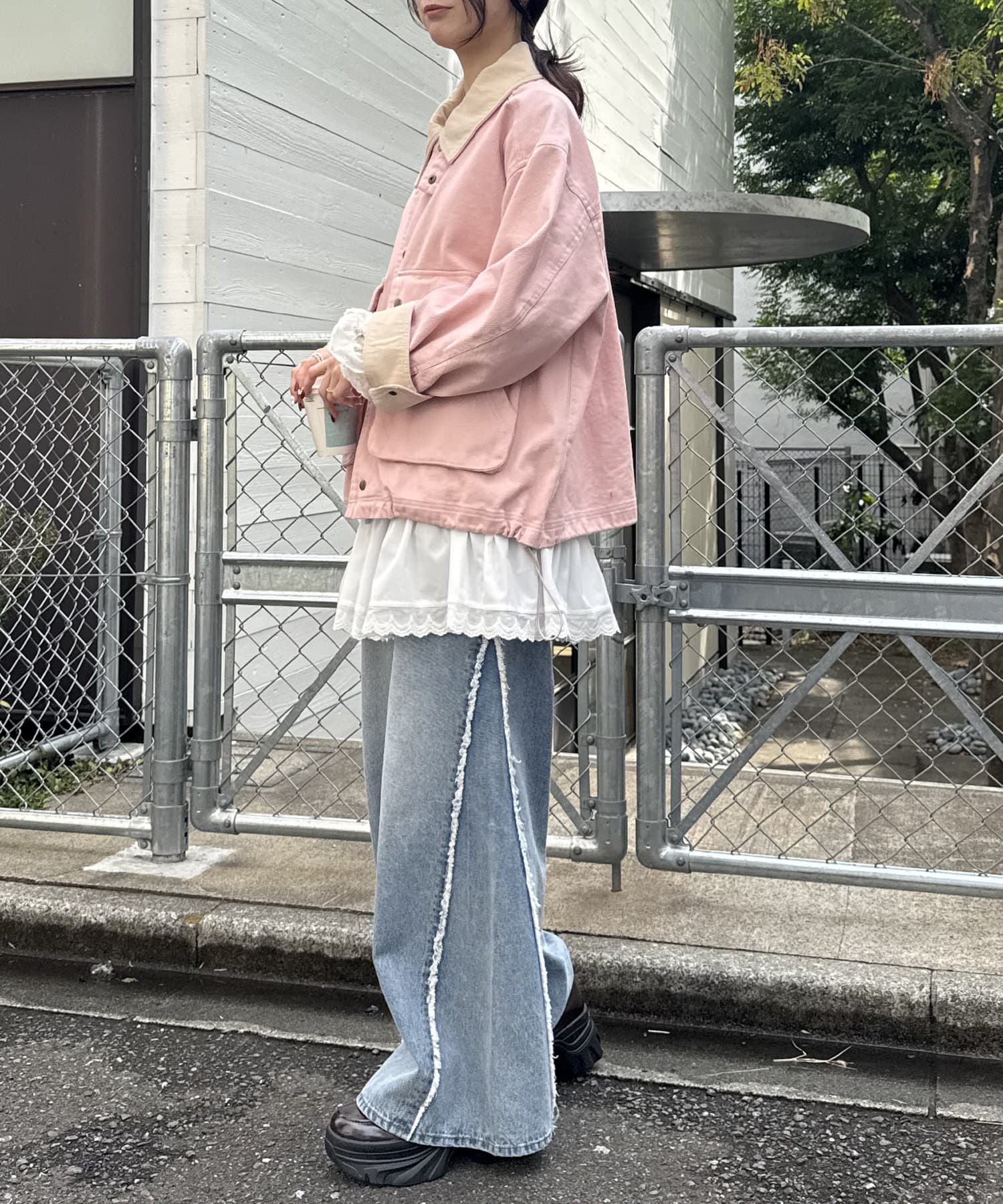 w closet(ダブルクローゼット) 【スタッフおすすめ/3色展開】BIGポケットカバーオール