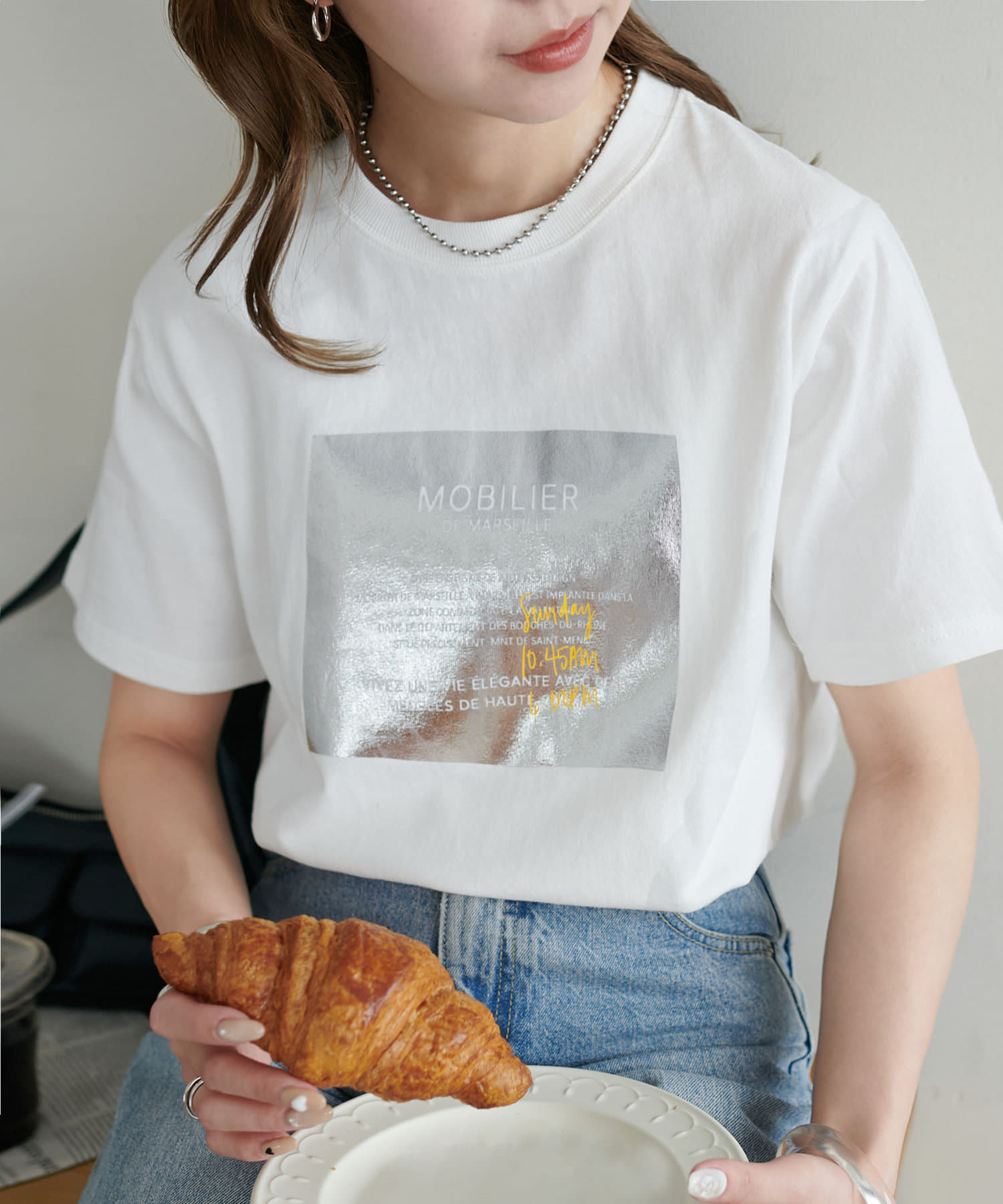 DISCOAT(ディスコート) 【WEB限定/新色追加!】アソート箔プリントTシャツ