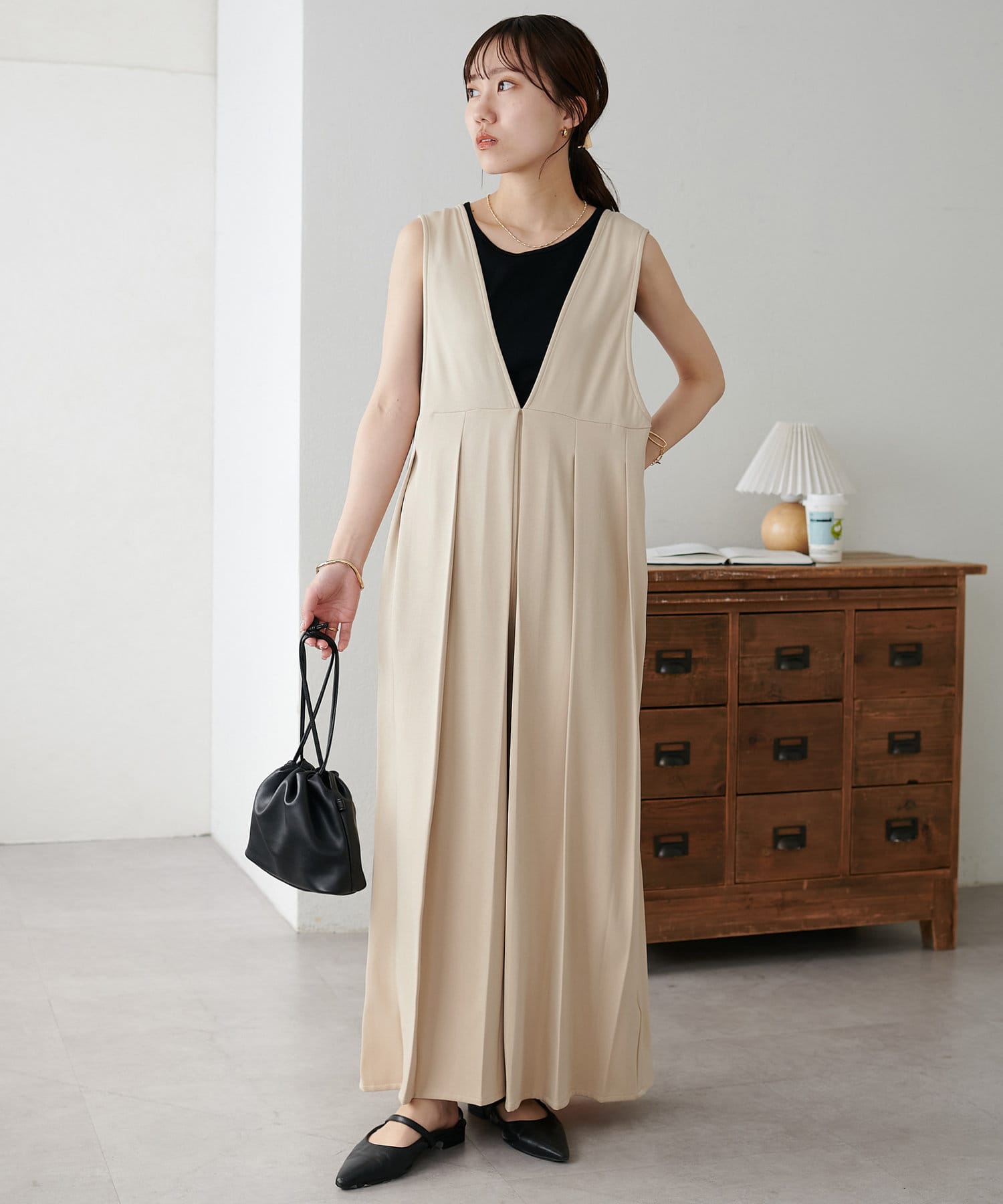 WEB限定】プリーツサロペット | DISCOAT(ディスコート)レディース