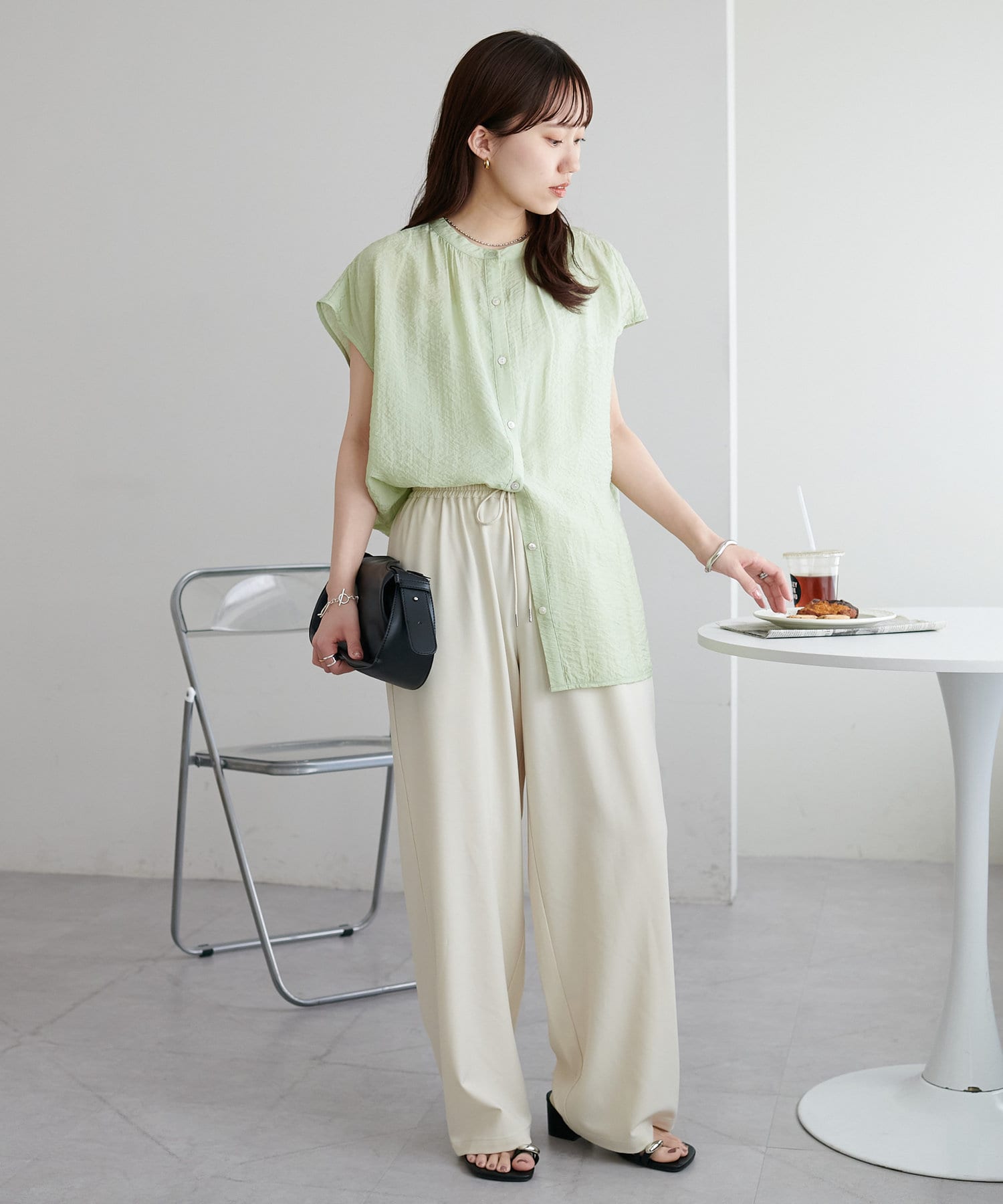 DISCOAT(ディスコート) 【WEB限定】シアーフレンチシャツ