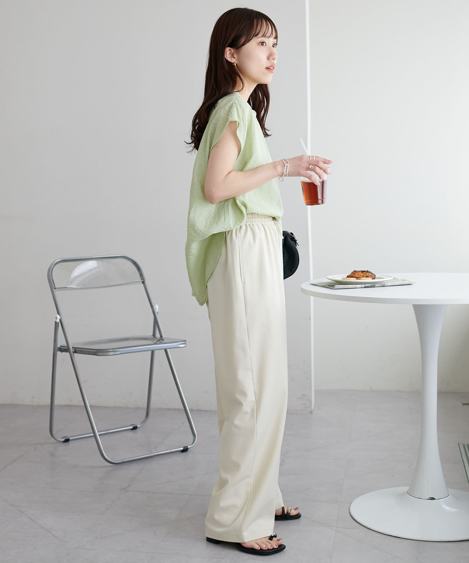 DISCOAT(ディスコート) 【WEB限定】シアーフレンチシャツ