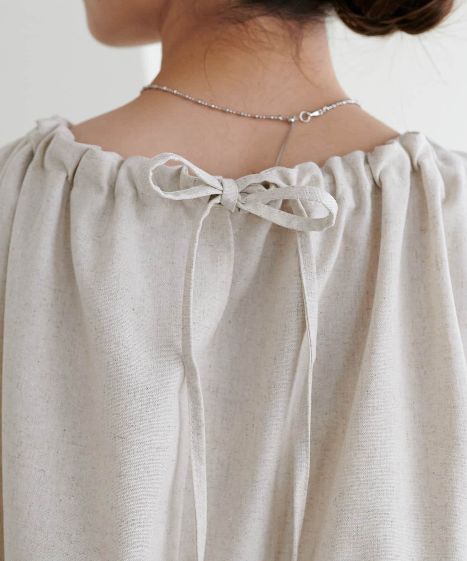 DISCOAT(ディスコート) 【新色追加!/WEB限定】衿ギャザーノースリワンピース