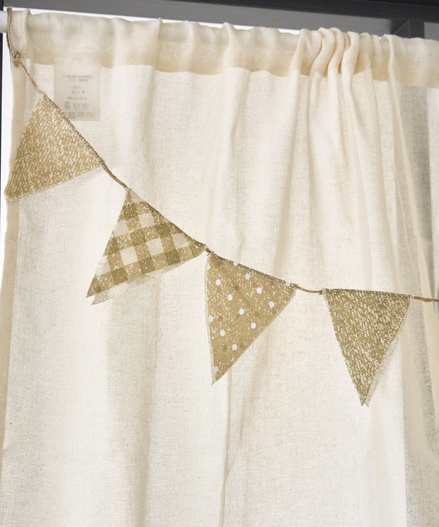 salut!(サリュ) ガーランド付きロングカフェカーテン：70×100cm