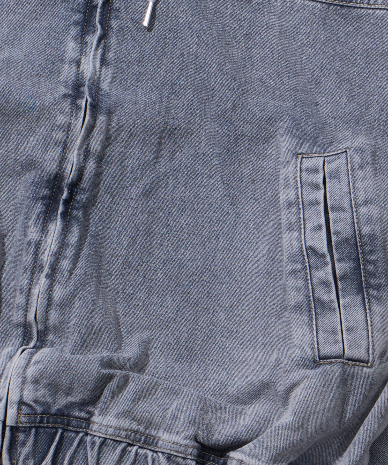 WHO’S WHO gallery(フーズフーギャラリー) 【UNISEX/ユニセックス】ヴィンテージライクデニムフードジップブルゾン