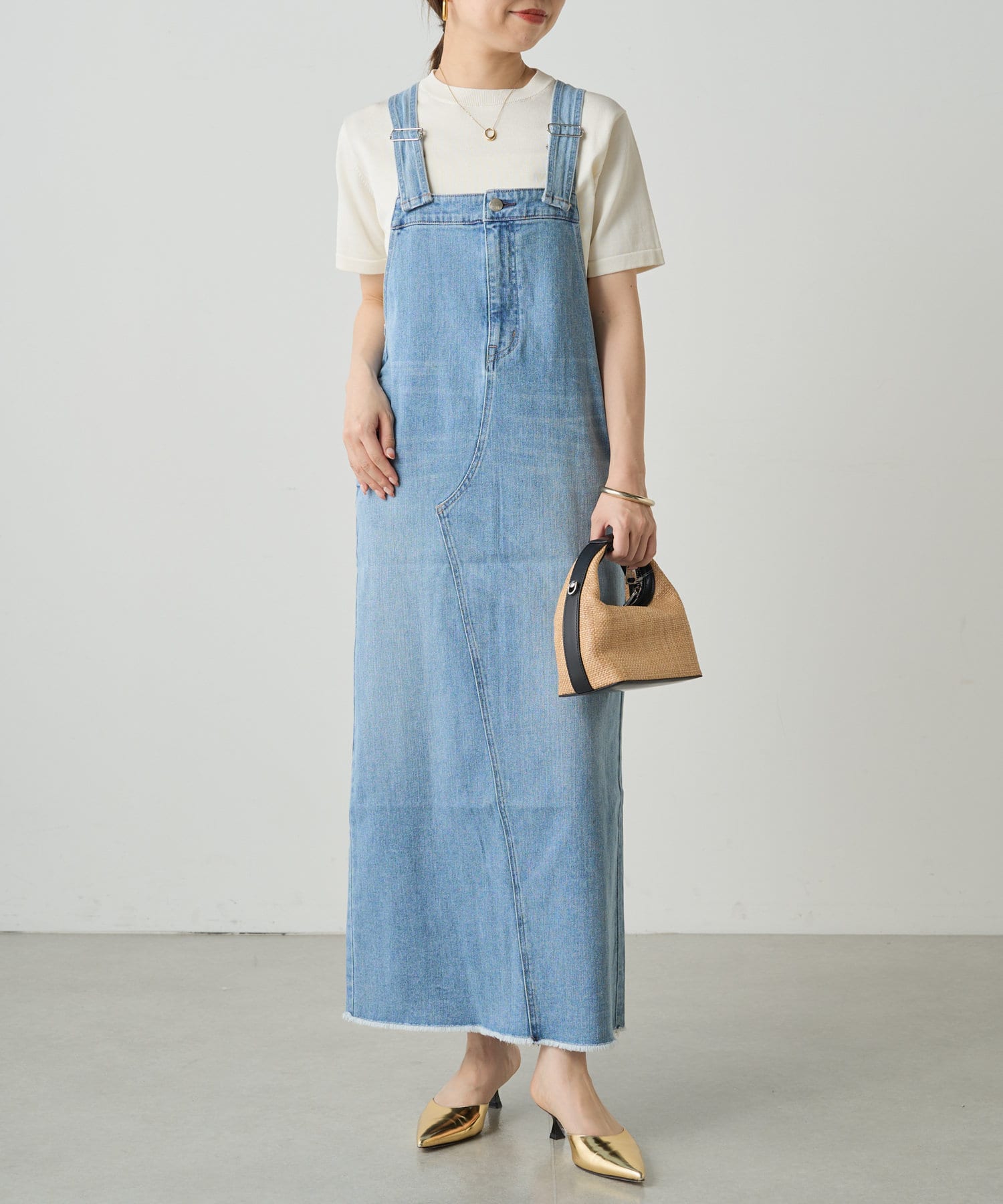 LOUNGEDRESS ラウンジドレス デニムオールインワン　一度着用 LOUNGEDRESS ラウンジドレス デニムオールインワン 一度着用
