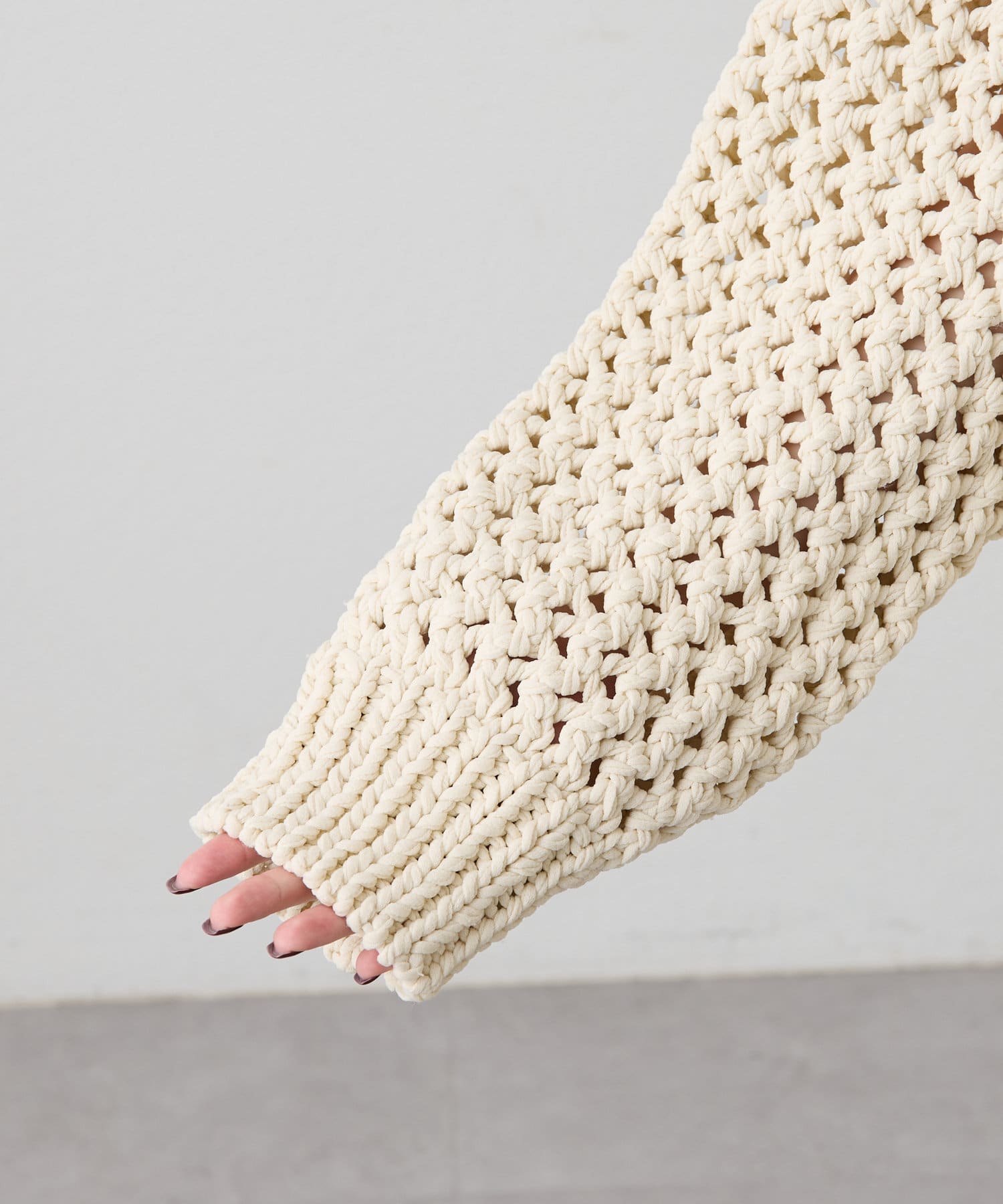 mystic(ミスティック) [mline]透かしあみビッグニット