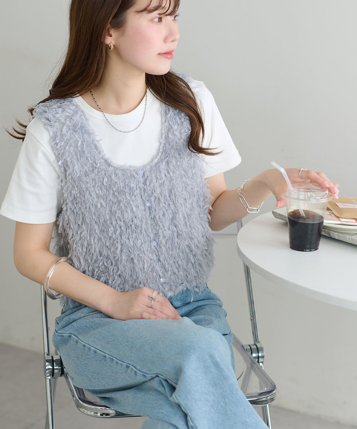 ディスコート　DISCOAT テープヤーンUネックベスト Discoat｜テープヤーンUネックベスト | Rakuten Fashion(楽天
