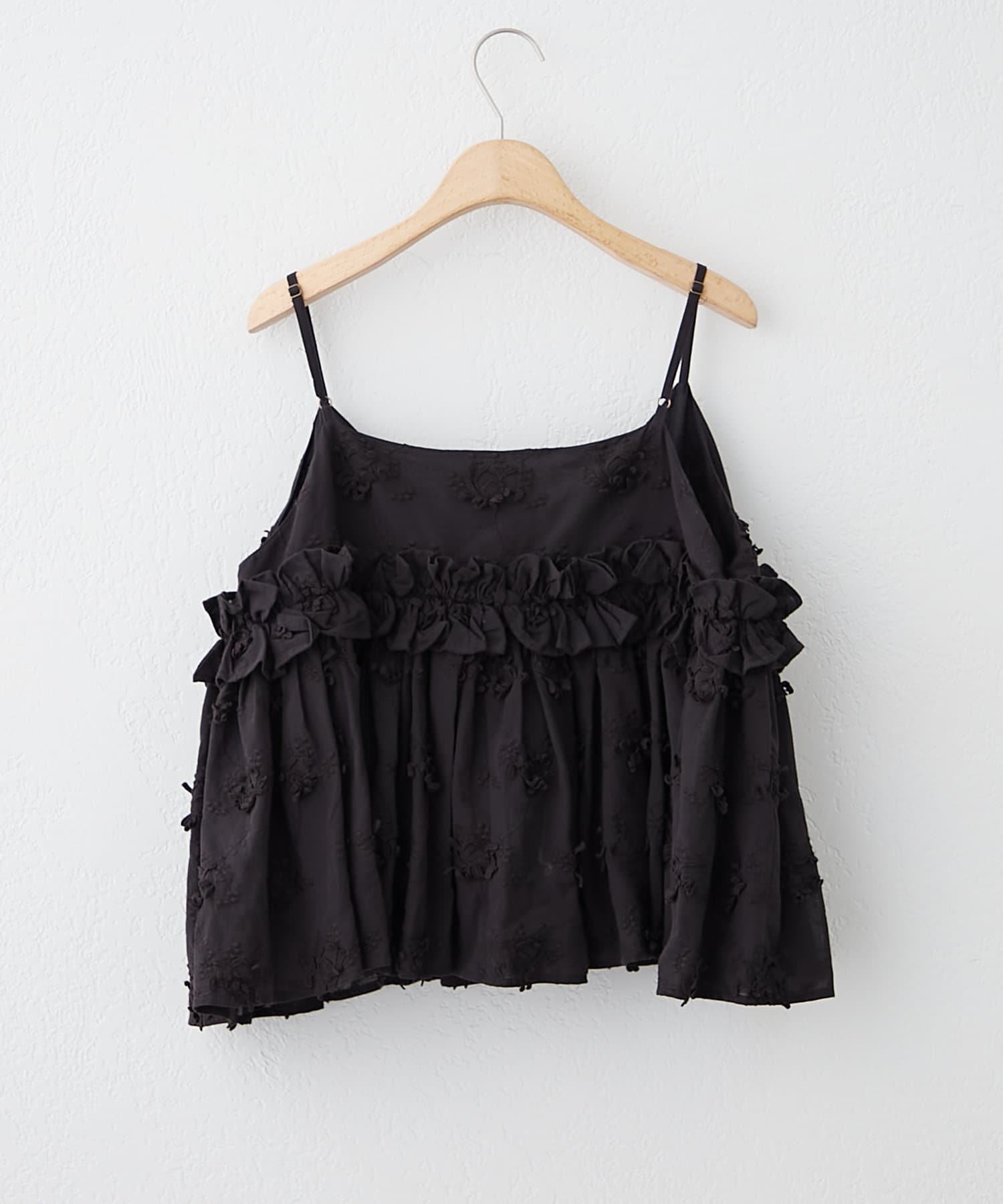 mystic(ミスティック) crinkle 3D embroidery camisole