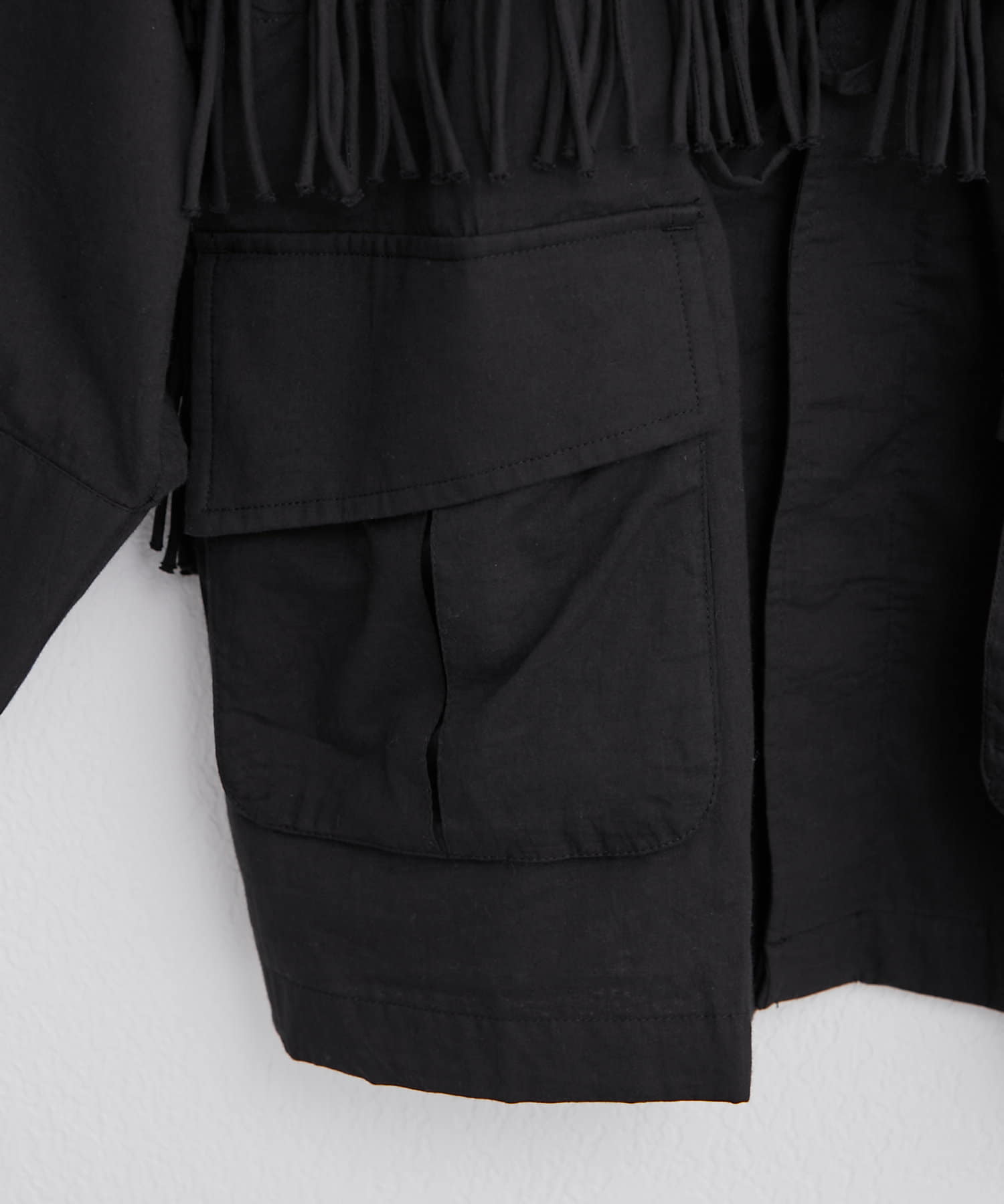 mystic(ミスティック) crinkle fringe M65 jacket