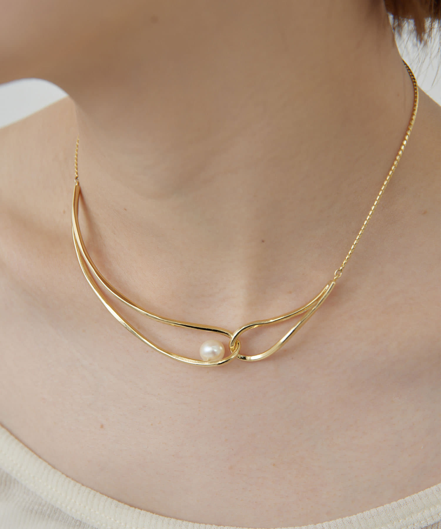 GALLARDAGALANTE バロックパールショートネックレス ゴールド GALLARDAGALANTE バロックパールショートネックレス ゴールド