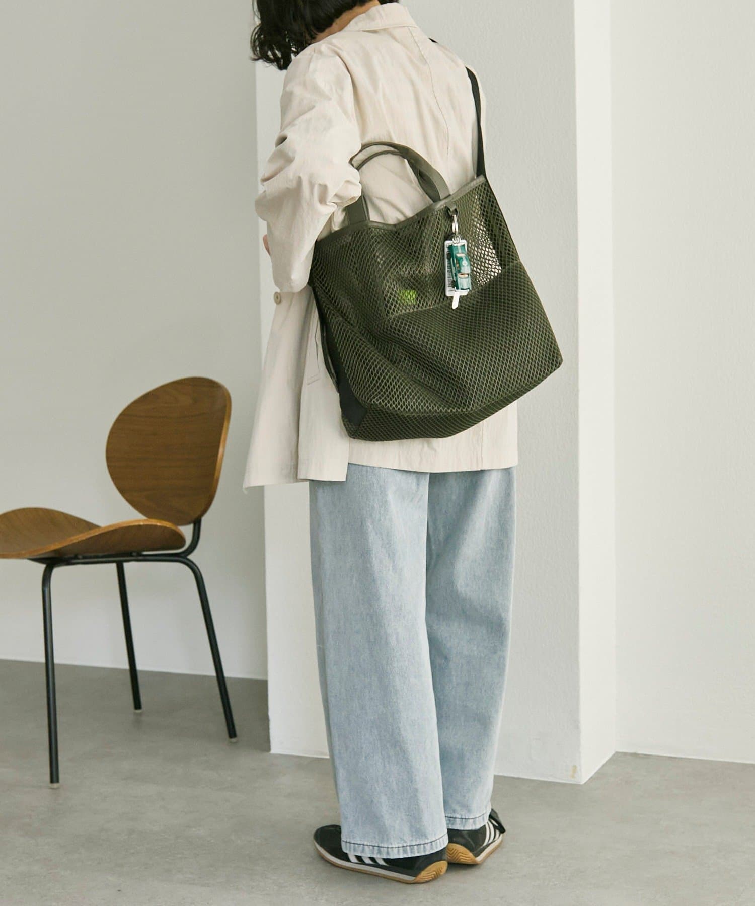 ear PAPILLONNER(イア パピヨネ) WEB追加決定！3/22～予約開始【ouchi/ほし企画】ダイヤメッシュ2WAYトートバッグLサイズ