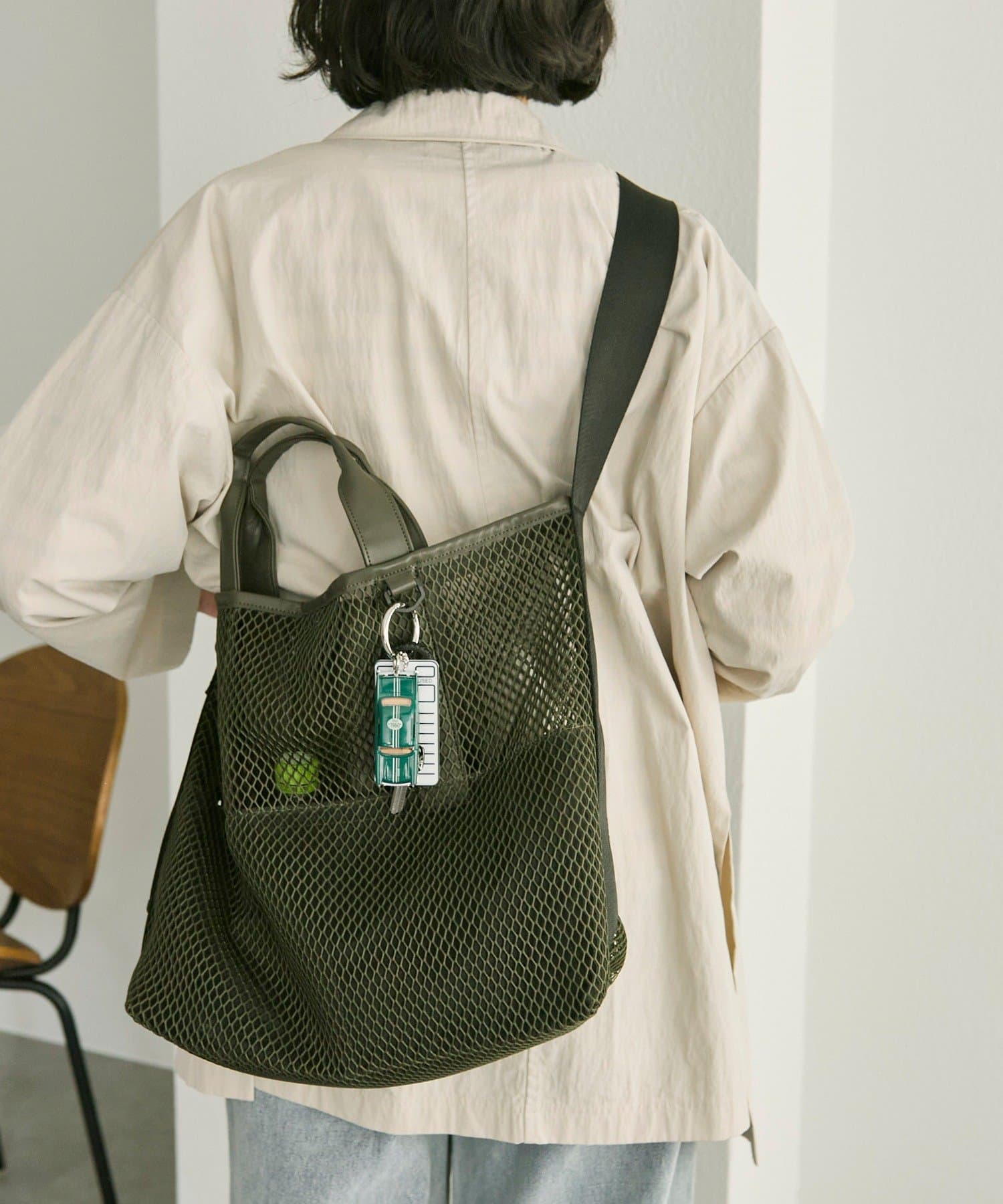 ear PAPILLONNER(イア パピヨネ) WEB追加決定！3/22～予約開始【ouchi/ほし企画】ダイヤメッシュ2WAYトートバッグLサイズ