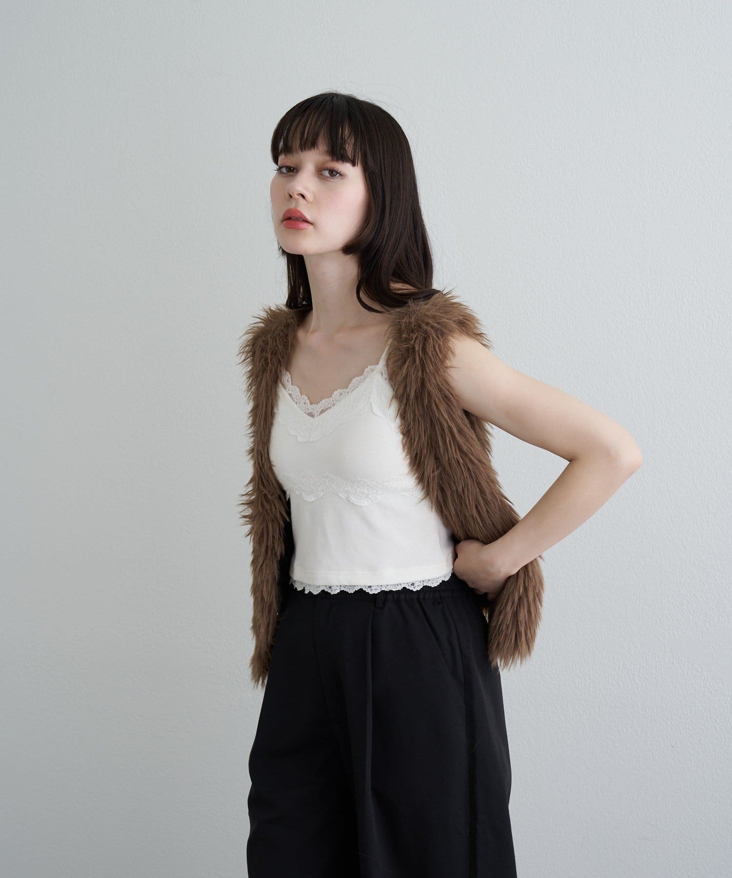 Ray Cassin キャミソール ブラック Ray Cassin キャミソール レイヤードデザインキャミ : ZOZOTOWN