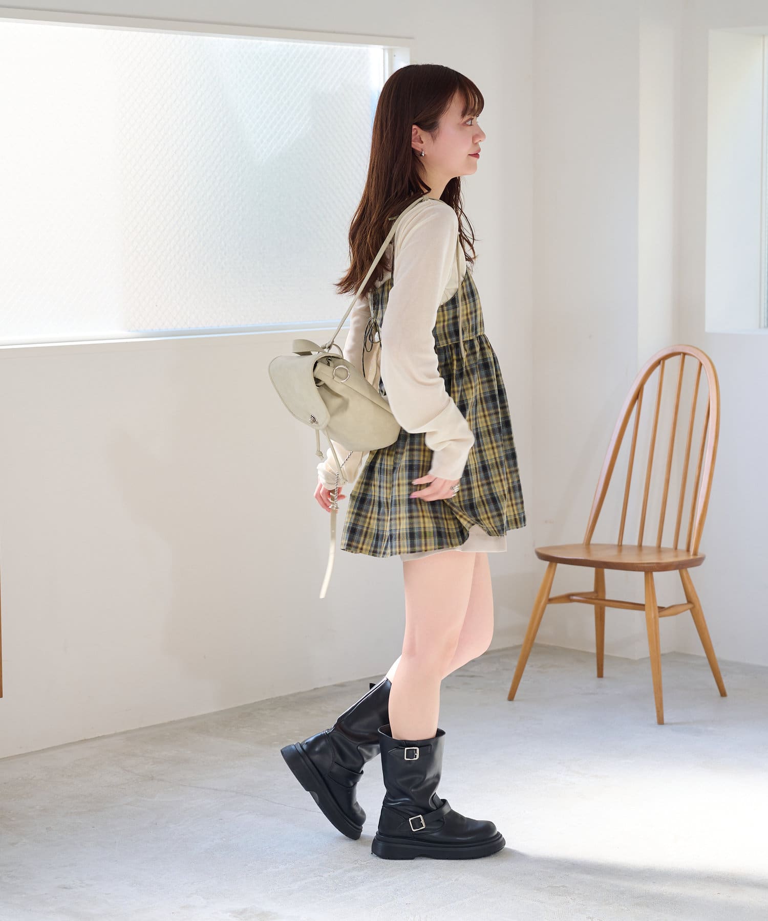Kastane(カスタネ) 【WEB・一部店舗限定】チェックキャミビスチェ
