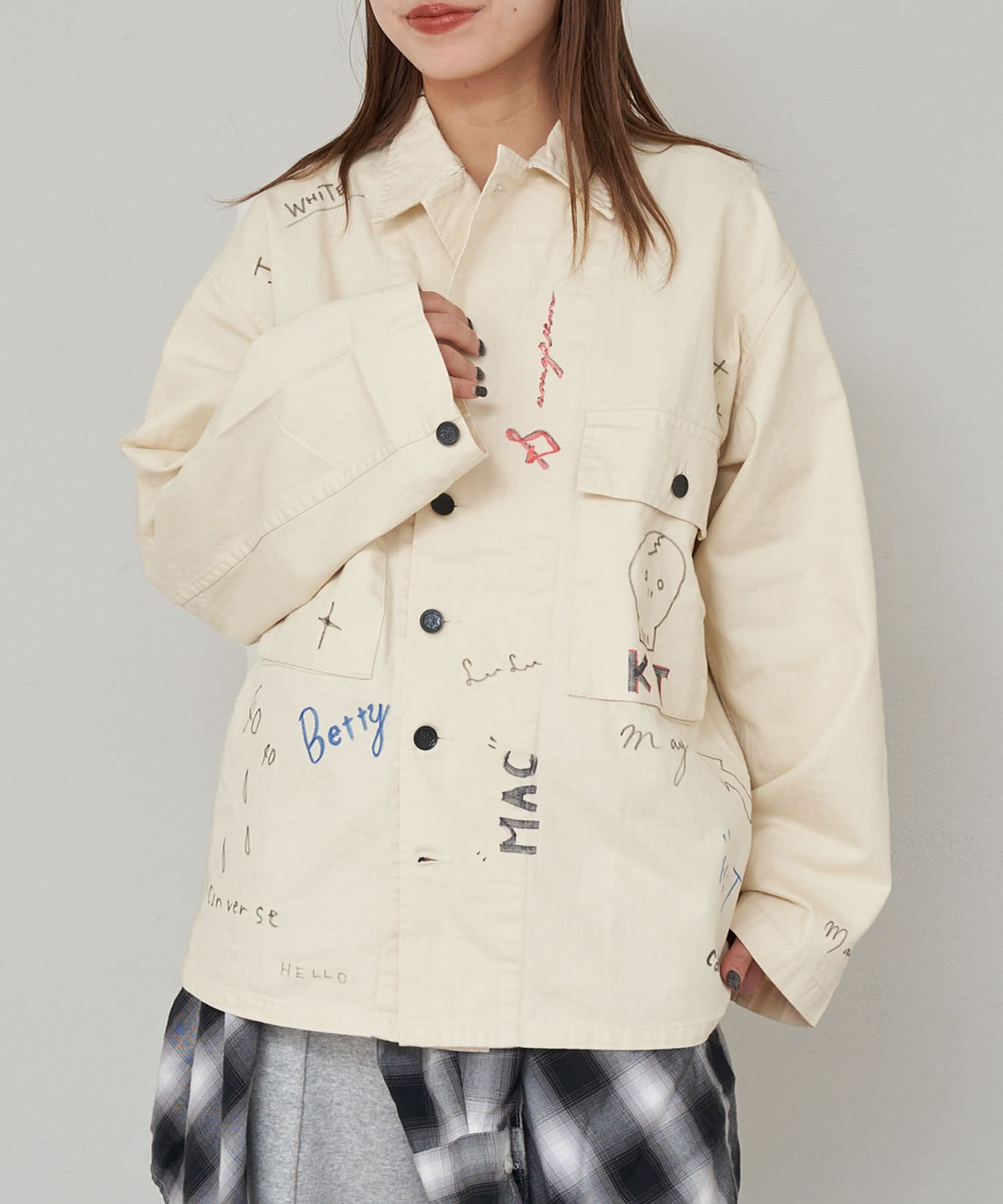 CIAOPANIC(チャオパニック) レディース 【THRIFTY LOOK/スリフティールック】MEMORIAL M-43 JACKET オフホワイト