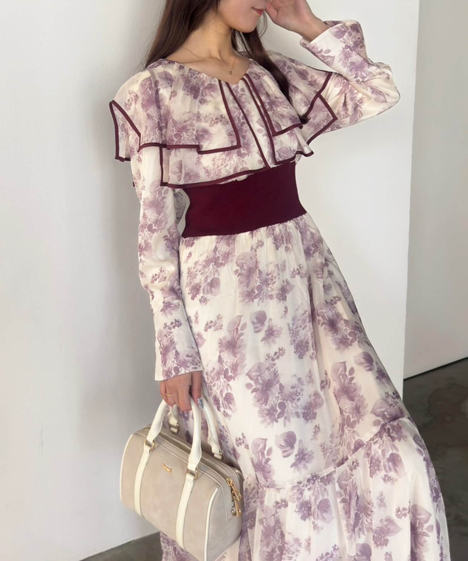 花柄シフォンワンピース | one after another NICE CLAUP(ワン