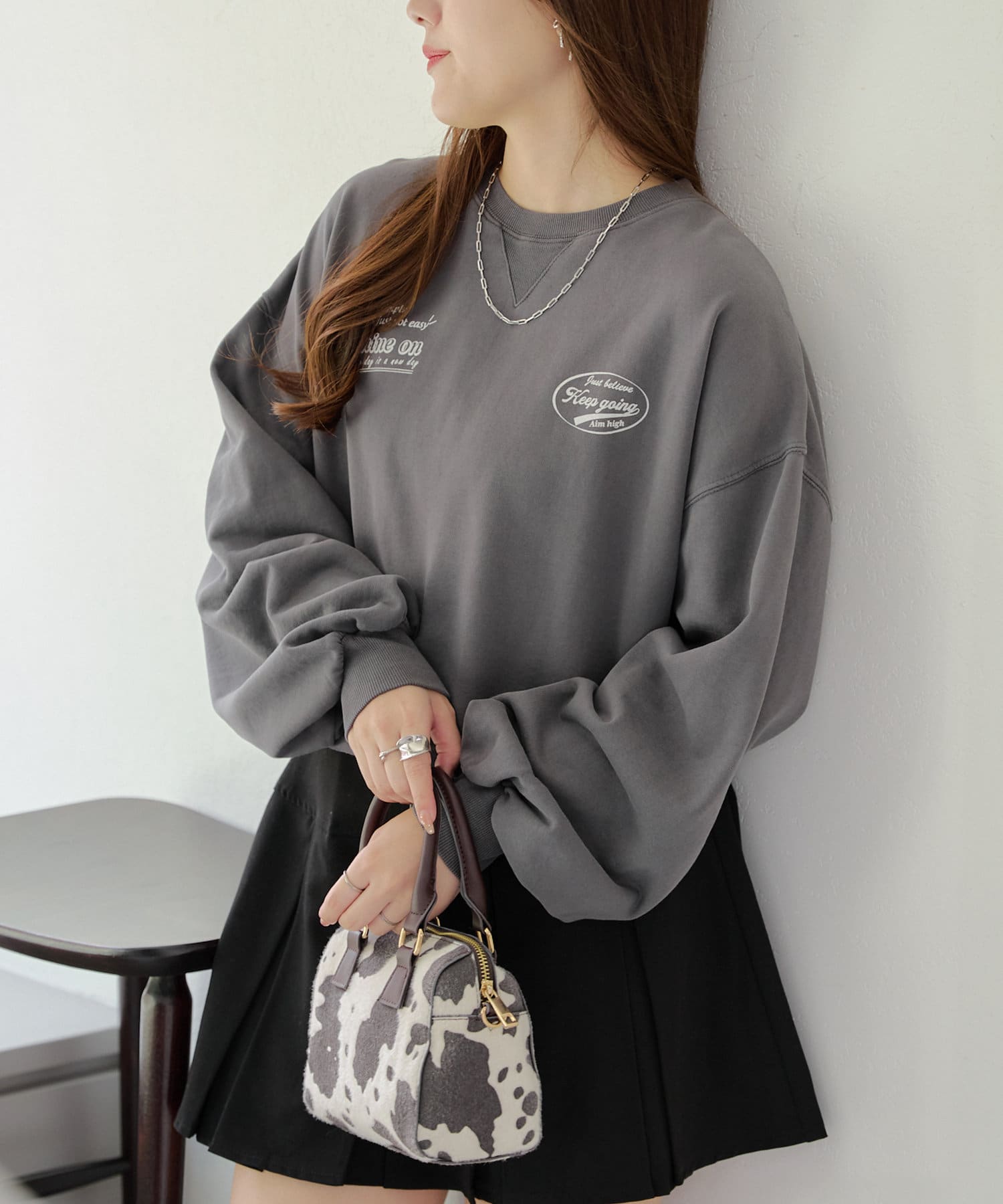 NICE CLAUP / OLIVE des OLIVE OUTLET(ナイスクラップ  / オリーブ デ オリーブ アウトレット) ピグメントドロスト裏毛