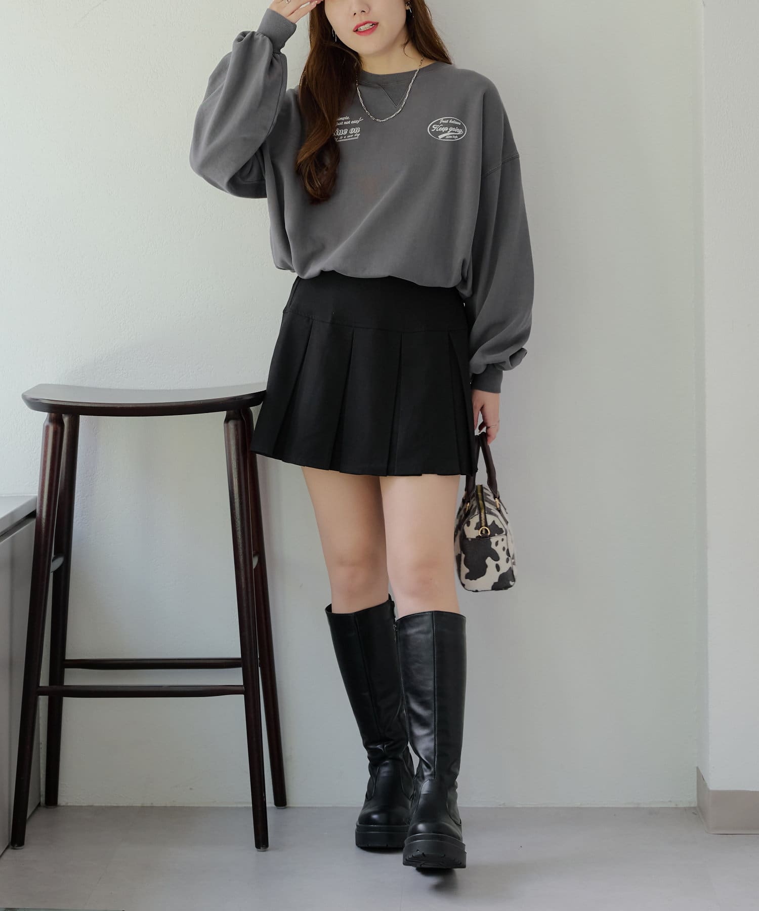 NICE CLAUP / OLIVE des OLIVE OUTLET(ナイスクラップ  / オリーブ デ オリーブ アウトレット) ピグメントドロスト裏毛