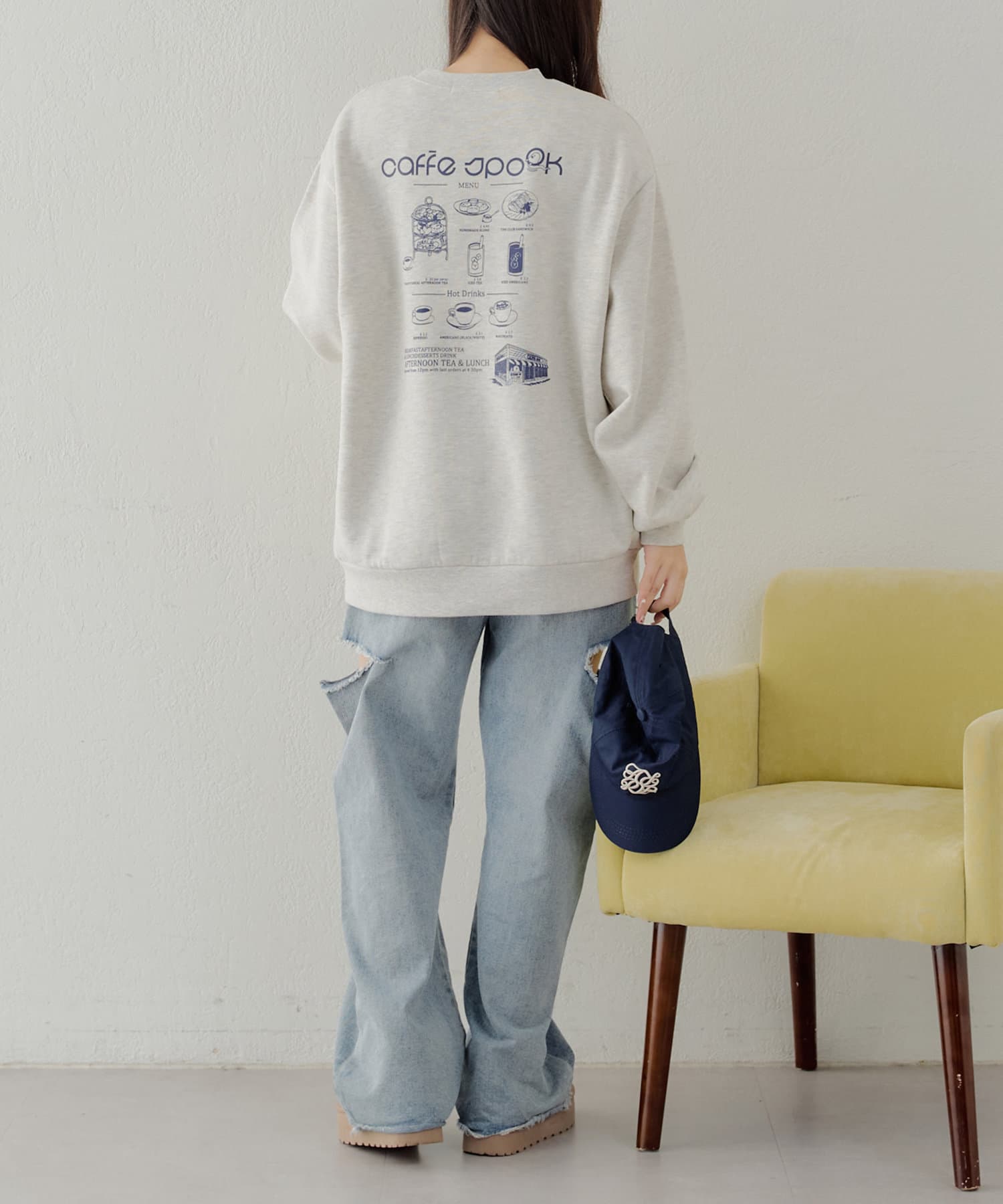NICE CLAUP / OLIVE des OLIVE OUTLET(ナイスクラップ  / オリーブ デ オリーブ アウトレット) ＣＡＦＥおばけ裏起毛
