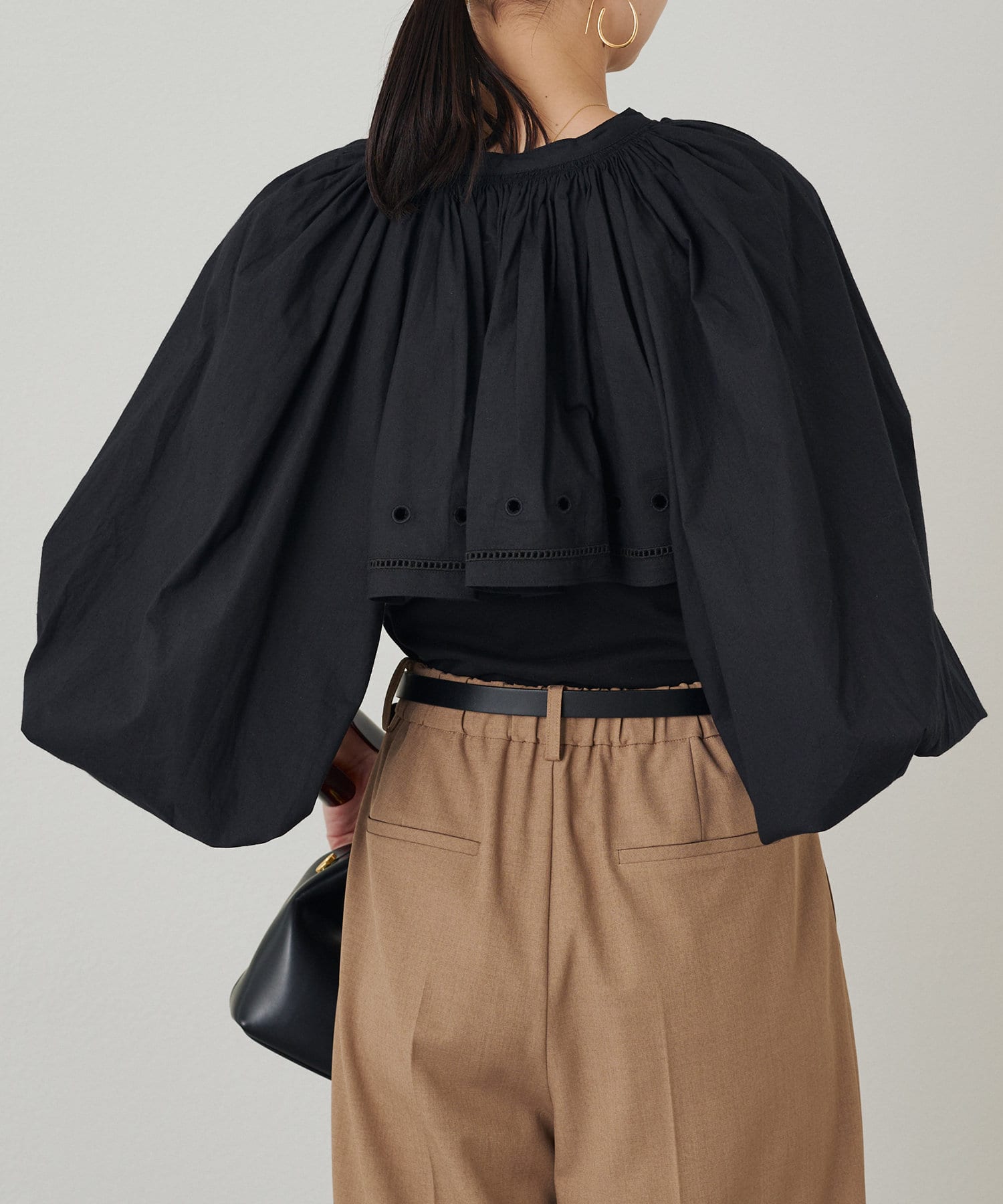 LOUNGEDRESS(ラウンジドレス) 【crinkle crinkle crinkle 】embroidery cropped blouse